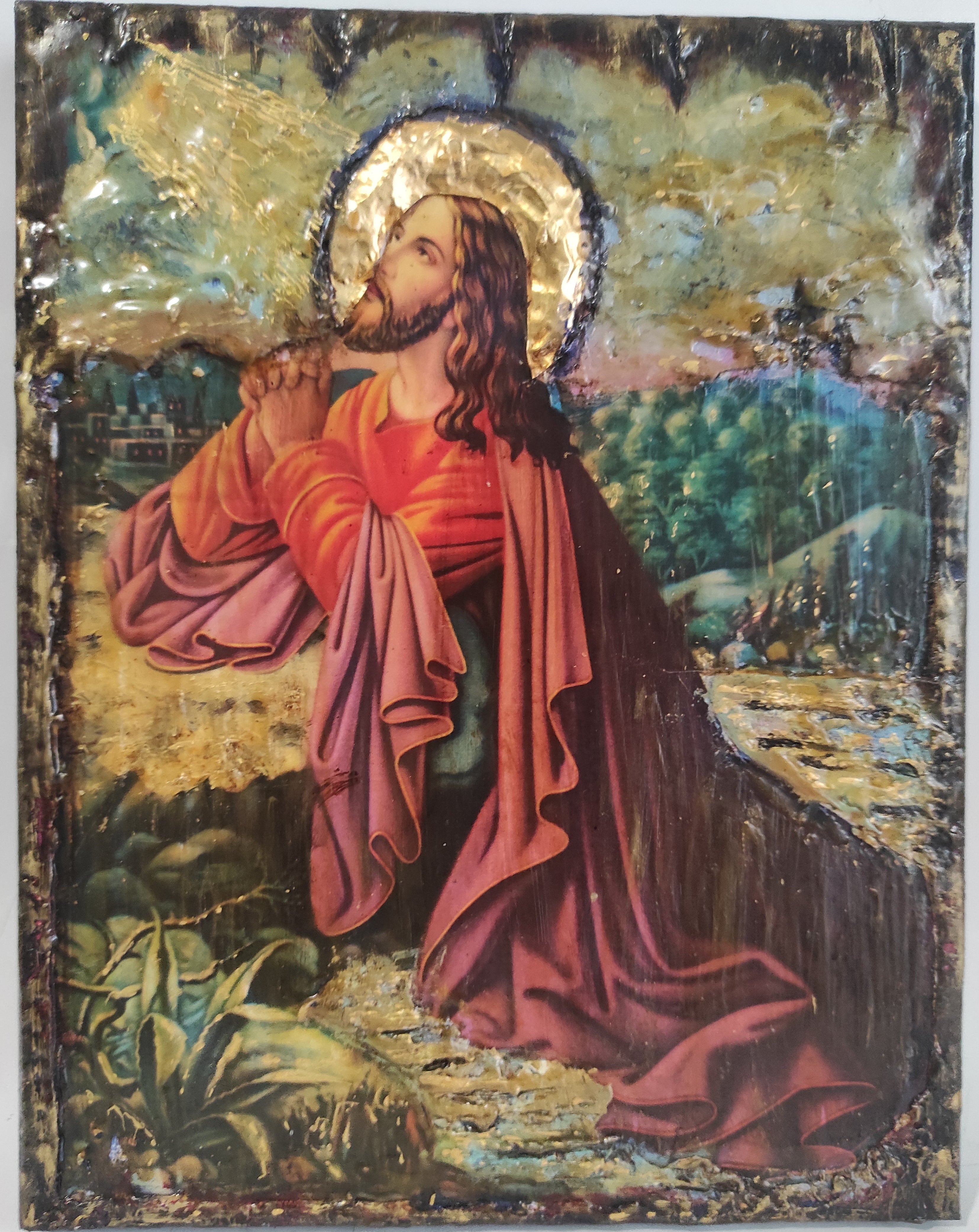Jesus Christ Prayer in Gethsemane-Greek Christian Orthodox Catholic Handmade Icons