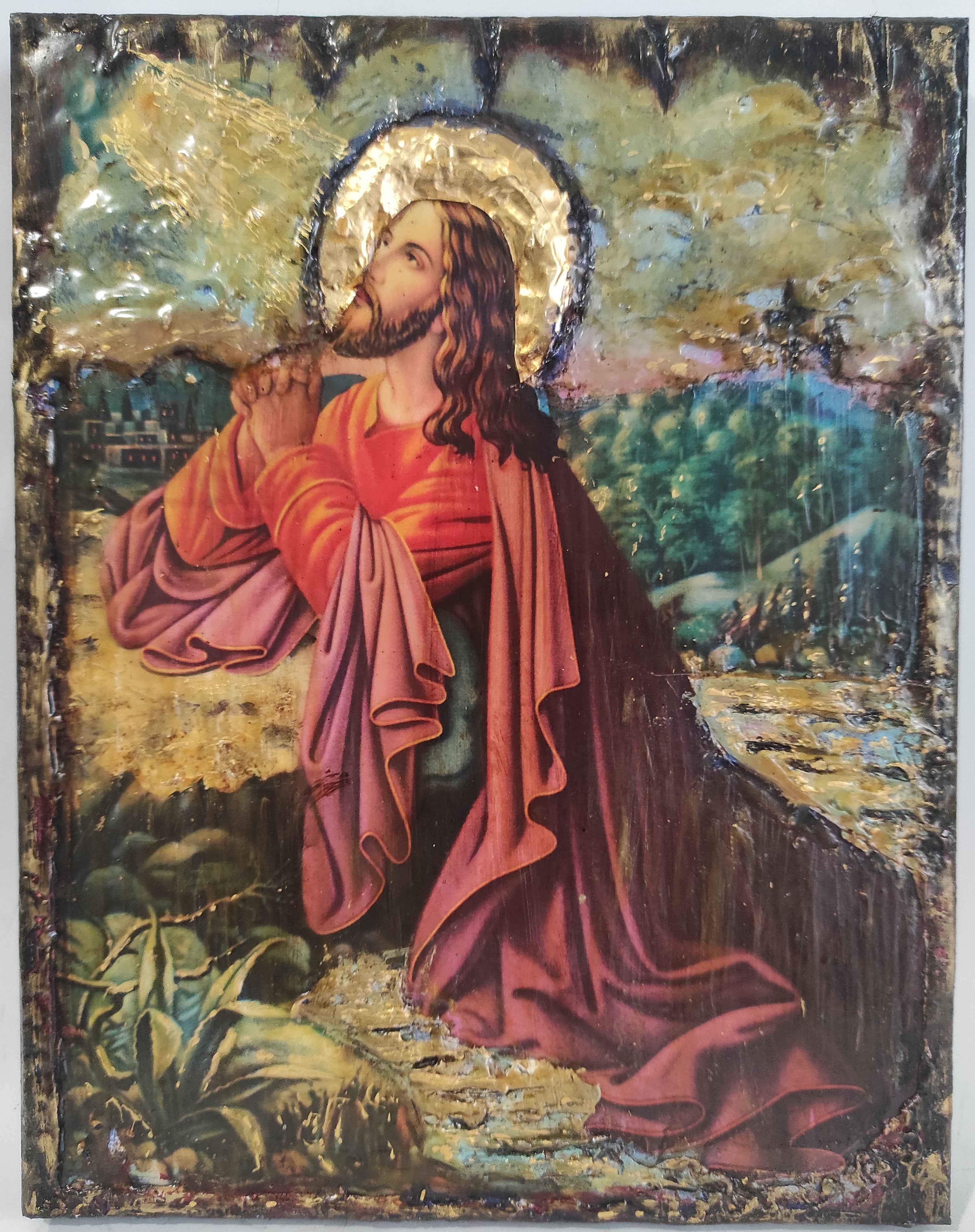 Jesus Christ Prayer in Gethsemane-Greek Christian Orthodox Catholic Handmade Icons