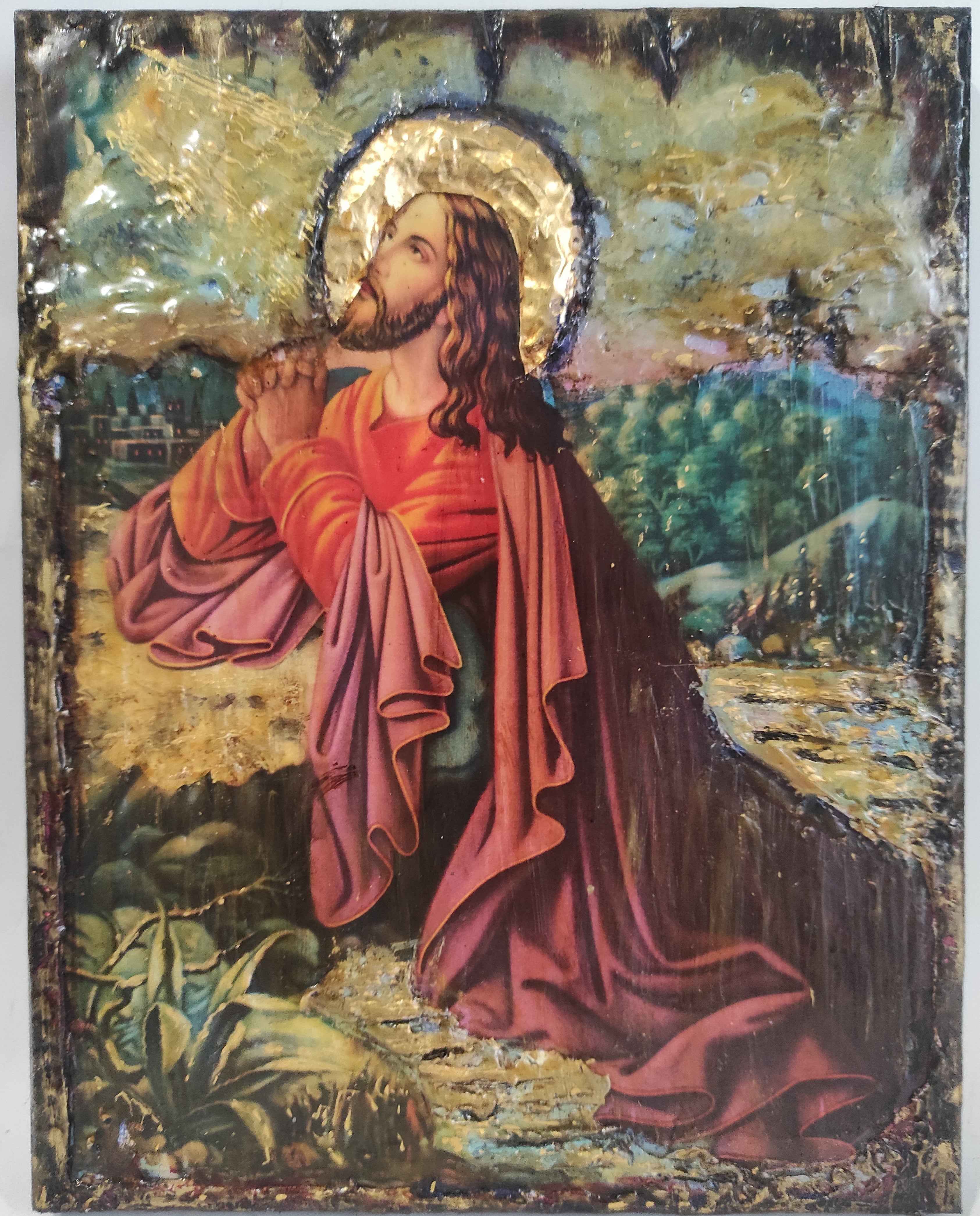 Jesus Christ Prayer in Gethsemane-Greek Christian Orthodox Catholic Handmade Icons