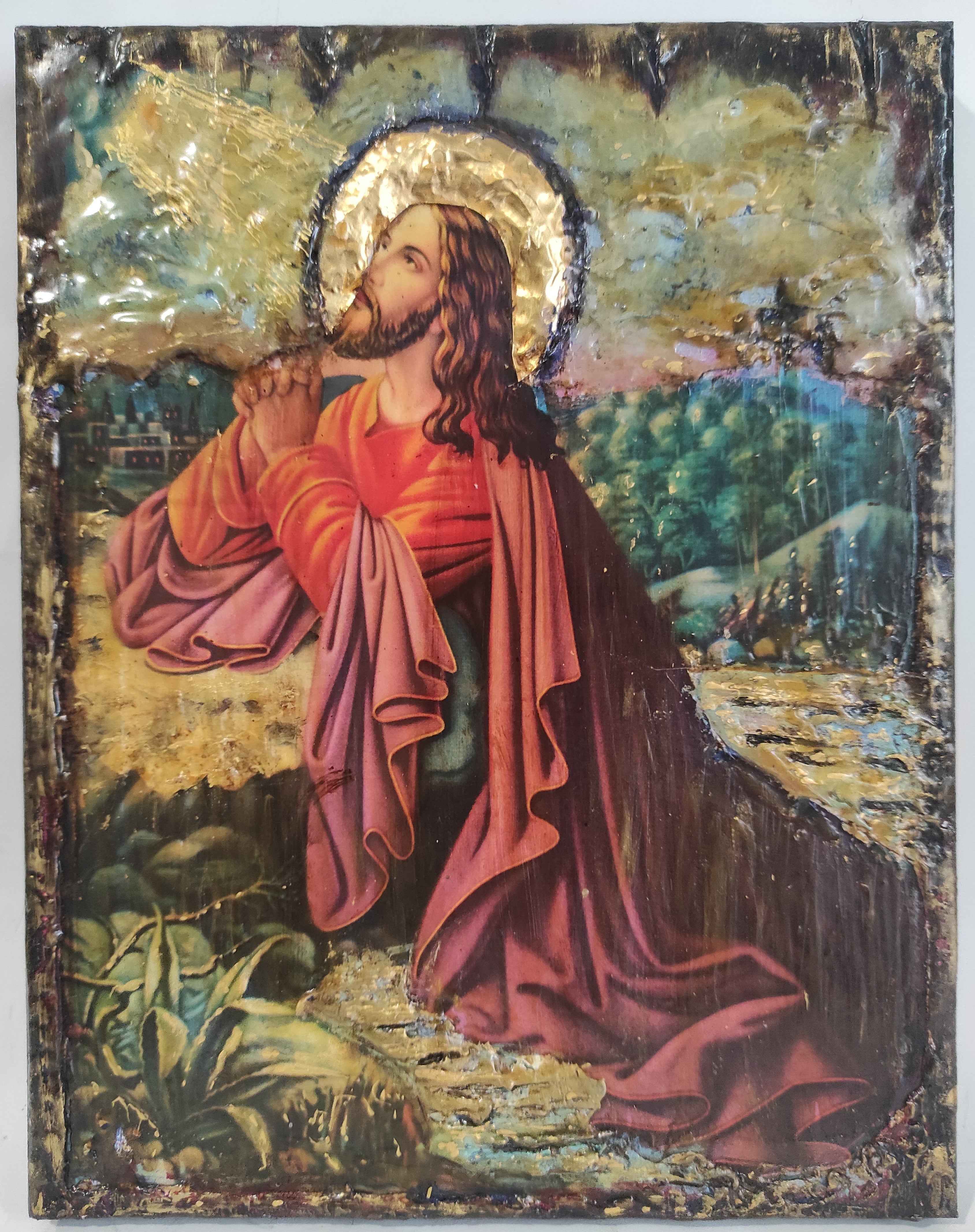 Jesus Christ Prayer in Gethsemane-Greek Christian Orthodox Catholic Handmade Icons