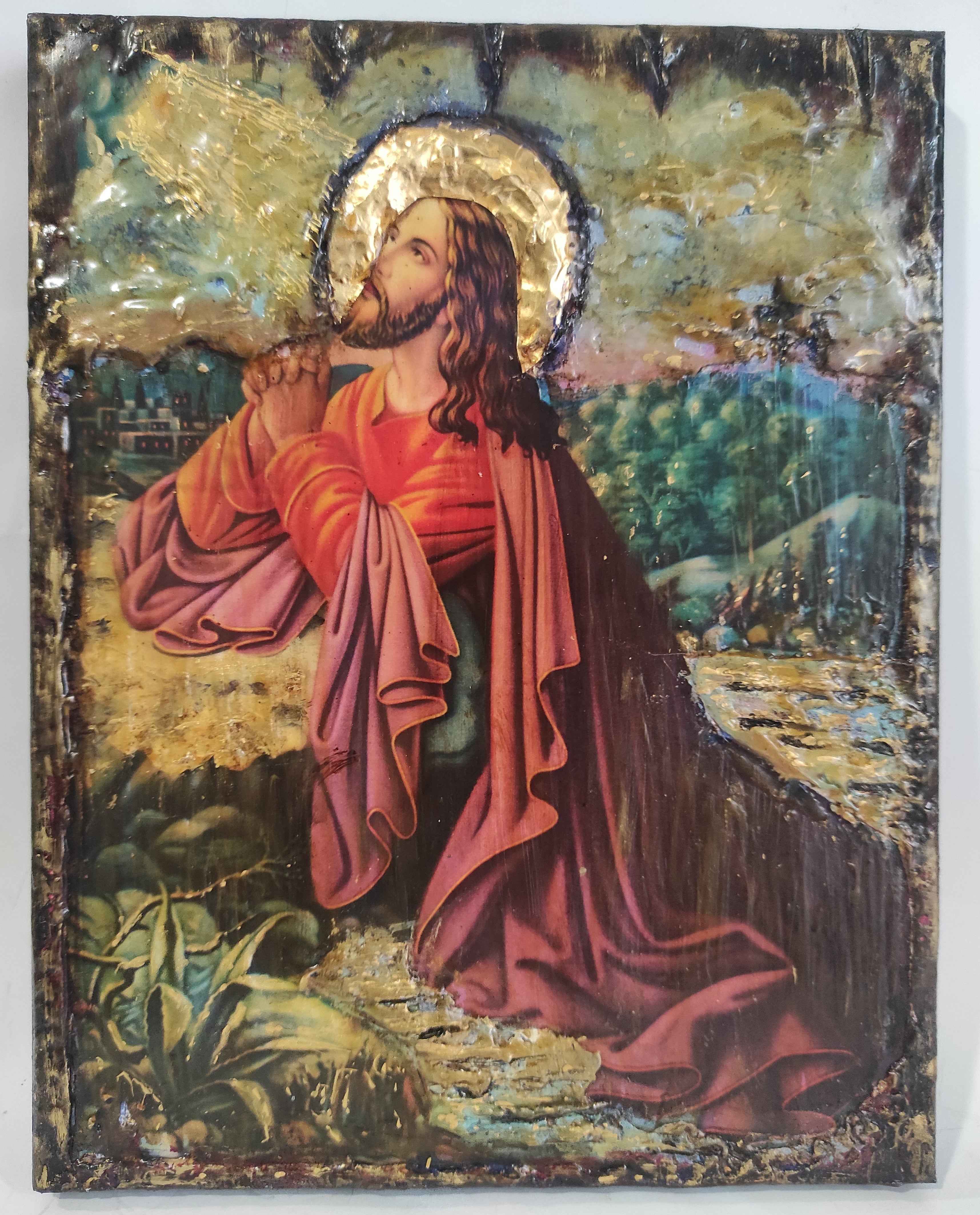 Jesus Christ Prayer in Gethsemane-Greek Christian Orthodox Catholic Handmade Icons