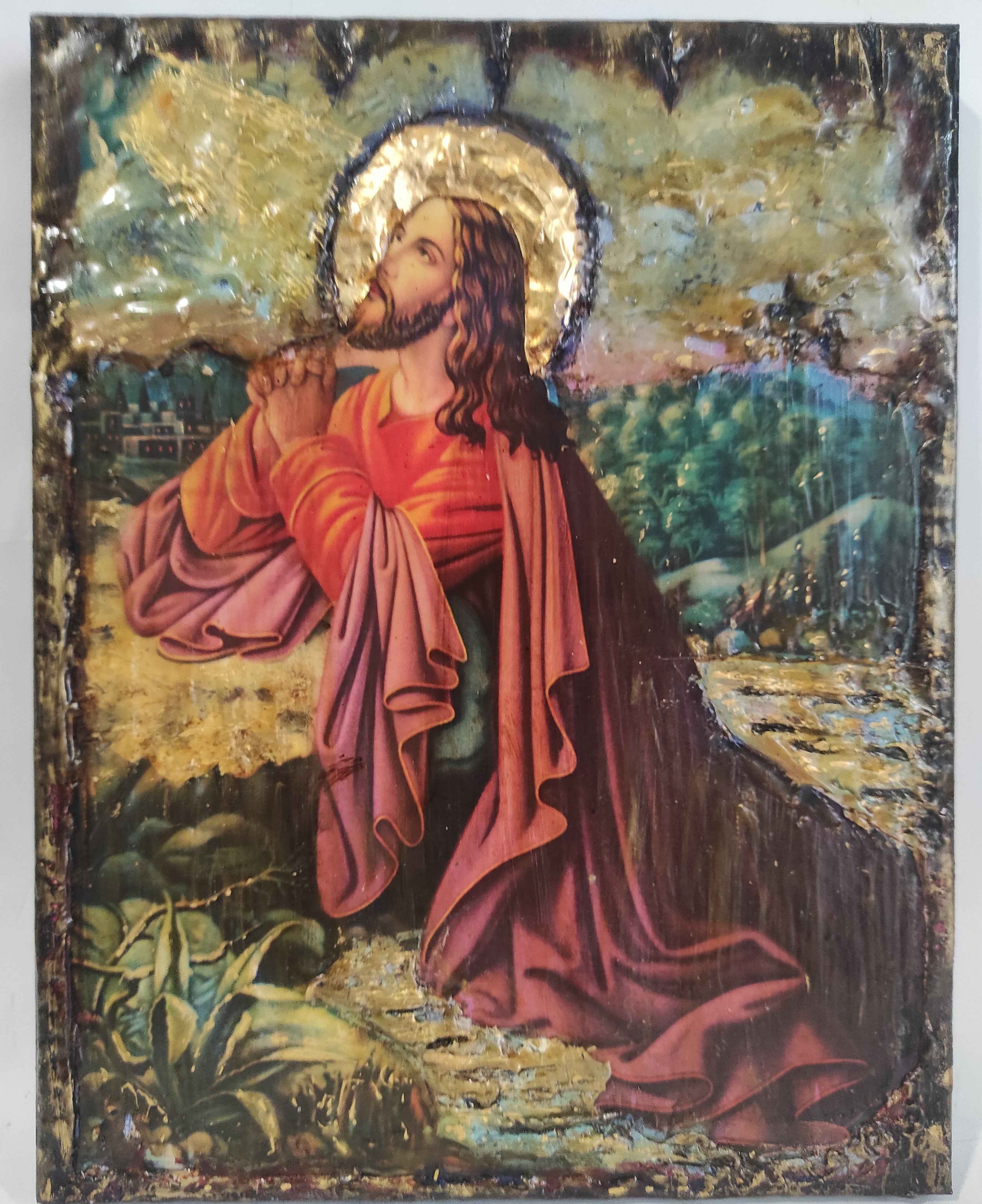 Jesus Christ Prayer in Gethsemane-Greek Christian Orthodox Catholic Handmade Icons