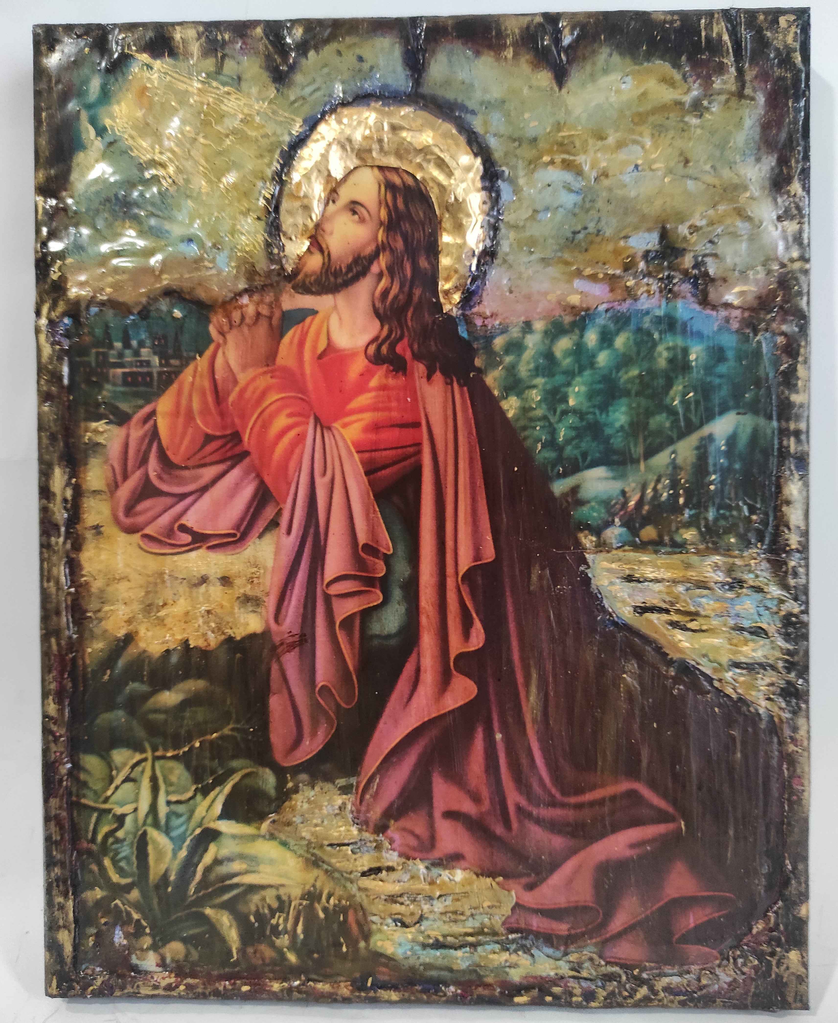 Jesus Christ Prayer in Gethsemane-Greek Christian Orthodox Catholic Handmade Icons