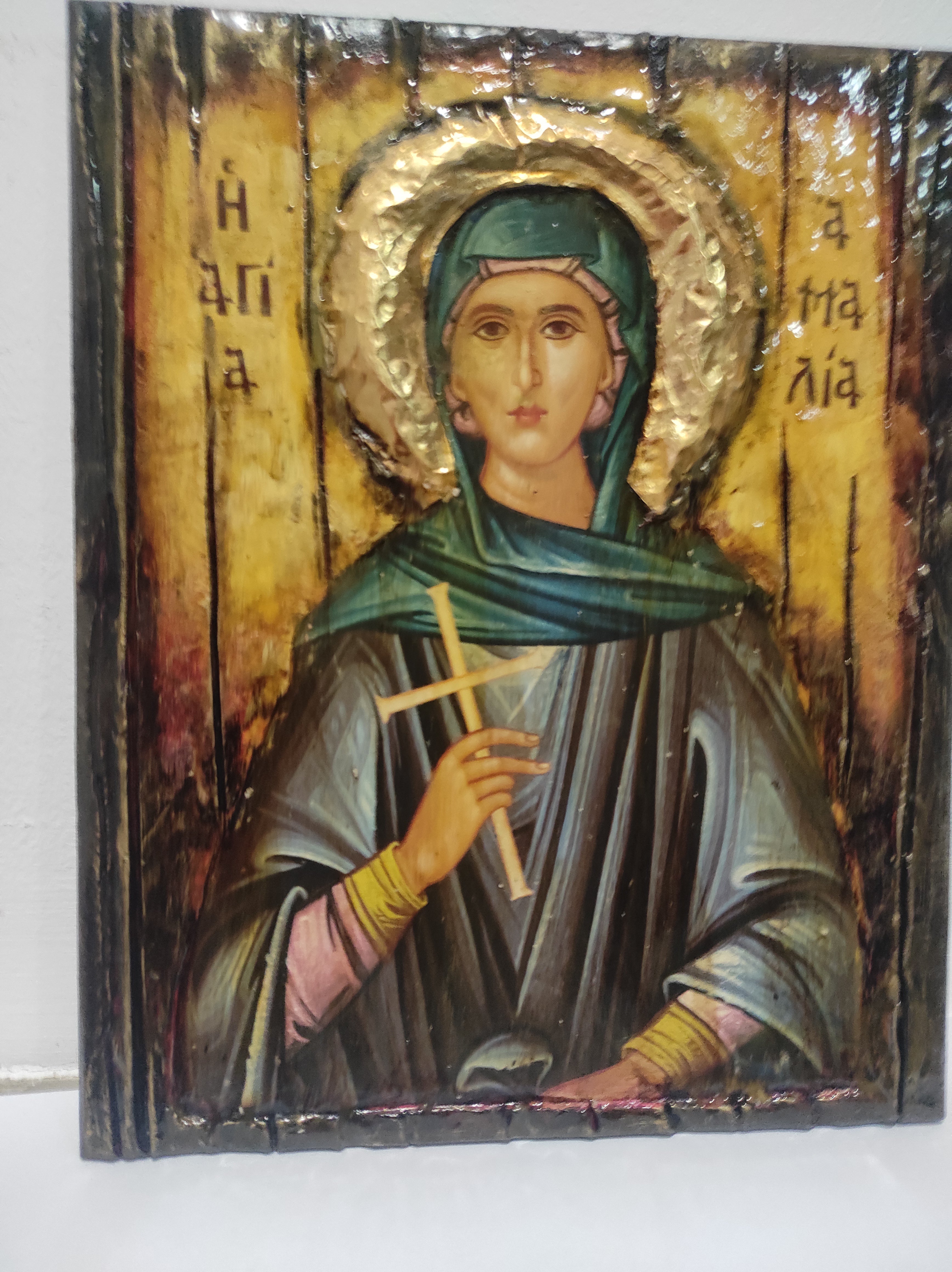Saint St. Amelia, Amalia Icon-Handmade Greek Orthodox Icon