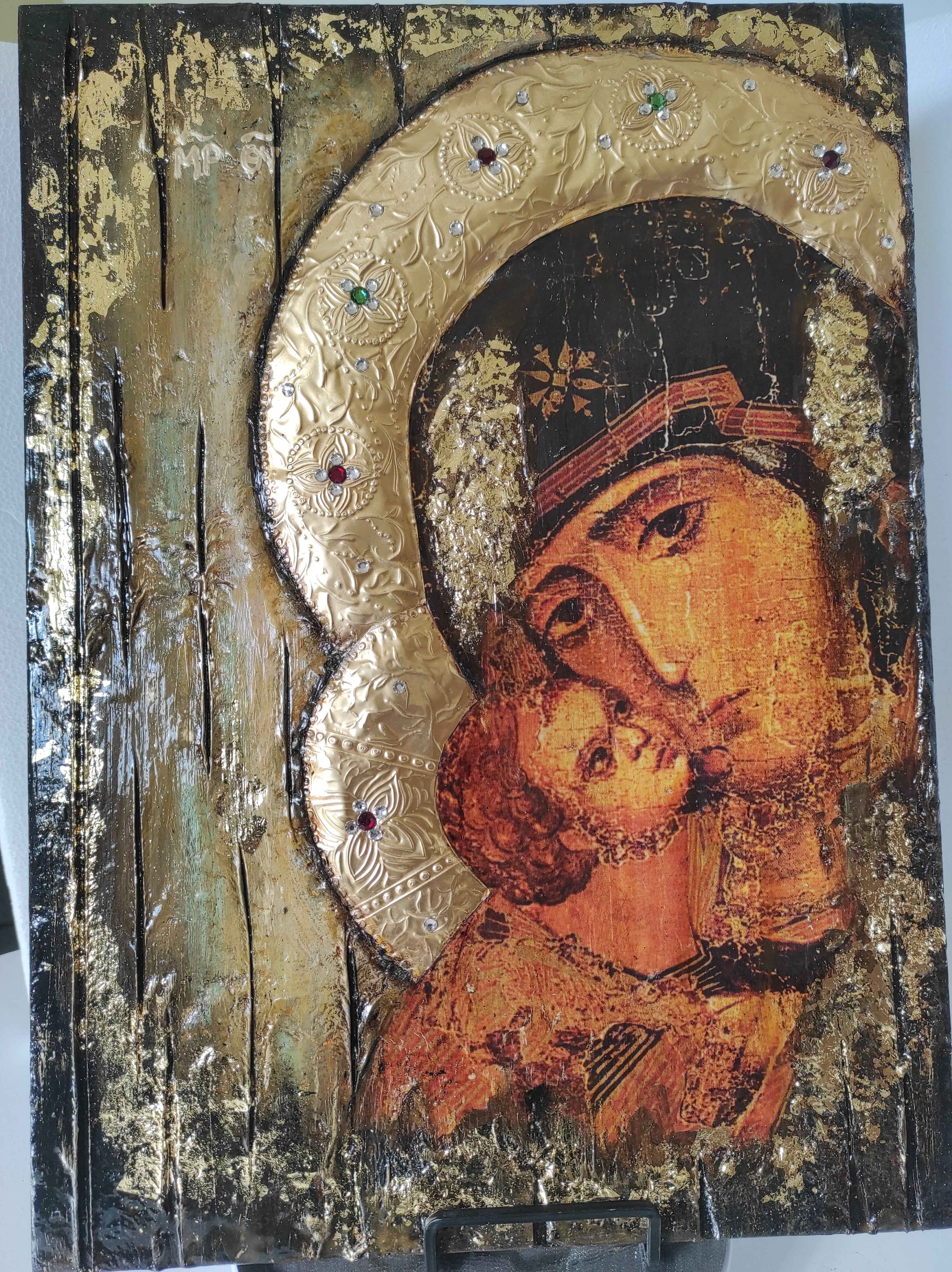 The Virgin Mary of Vladimir and Jesus - Christianity Orthodox Byzantine Greek Icons
