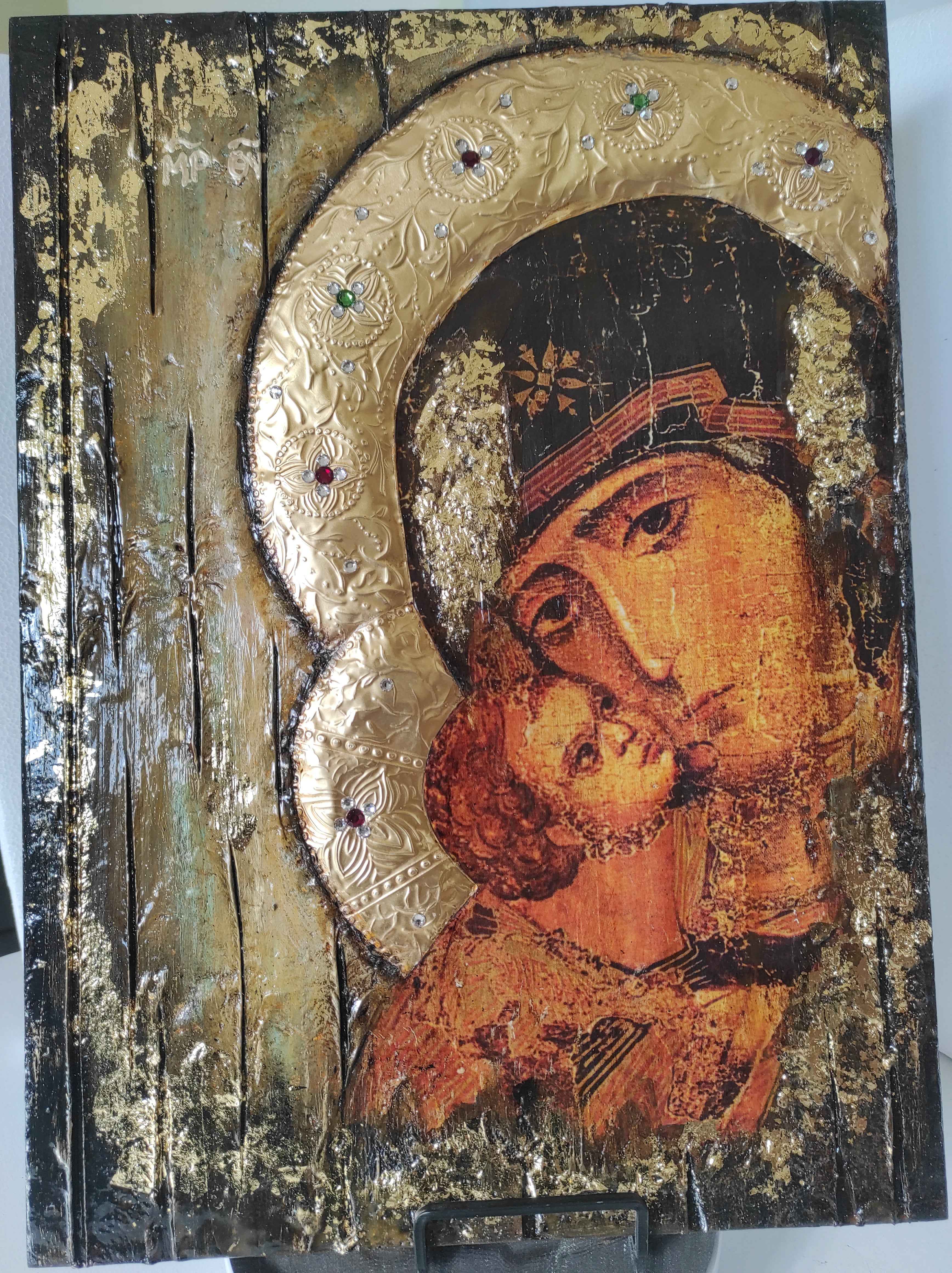 The Virgin Mary of Vladimir and Jesus - Christianity Orthodox Byzantine Greek Icons