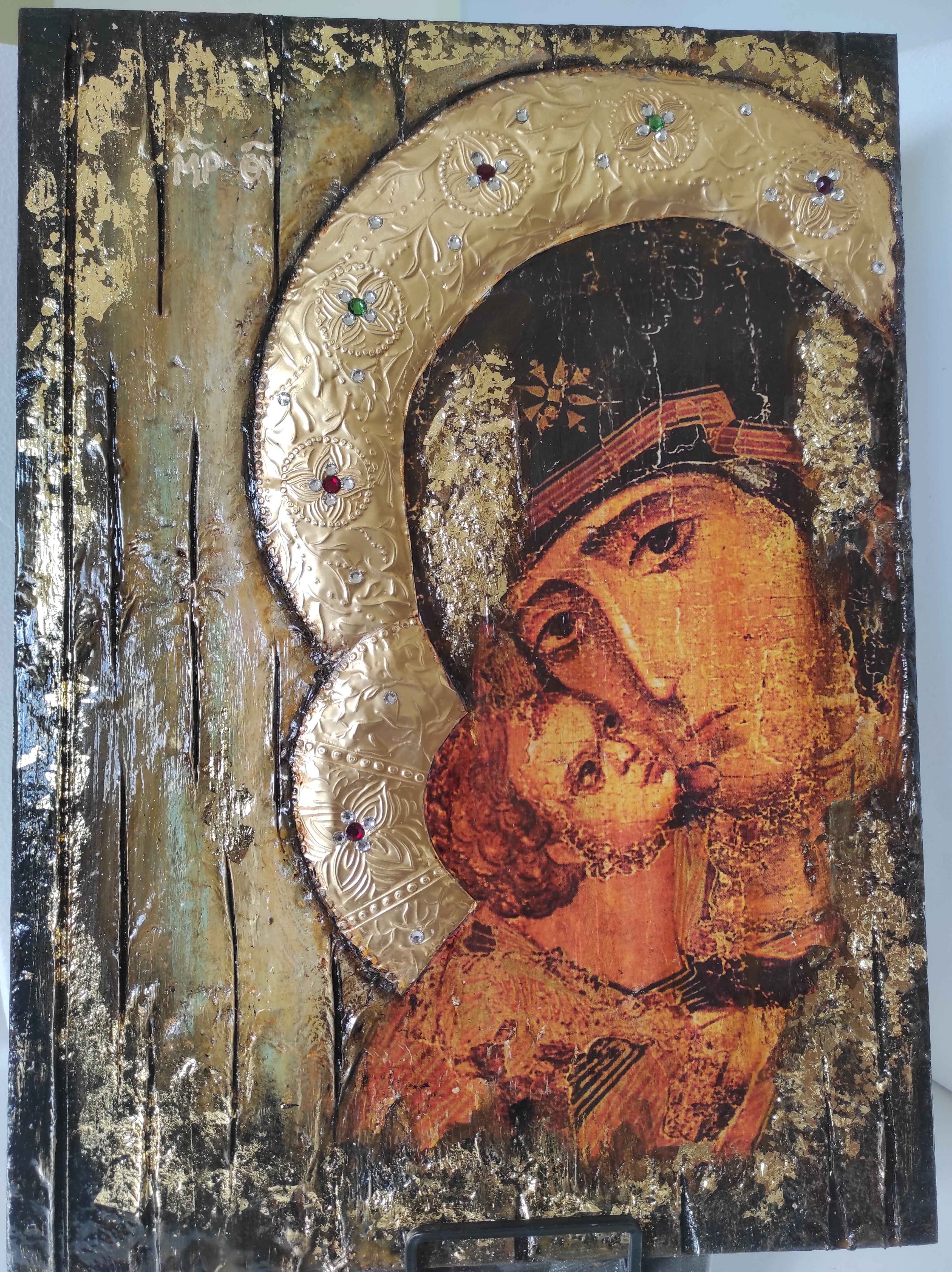 The Virgin Mary of Vladimir and Jesus - Christianity Orthodox Byzantine Greek Icons