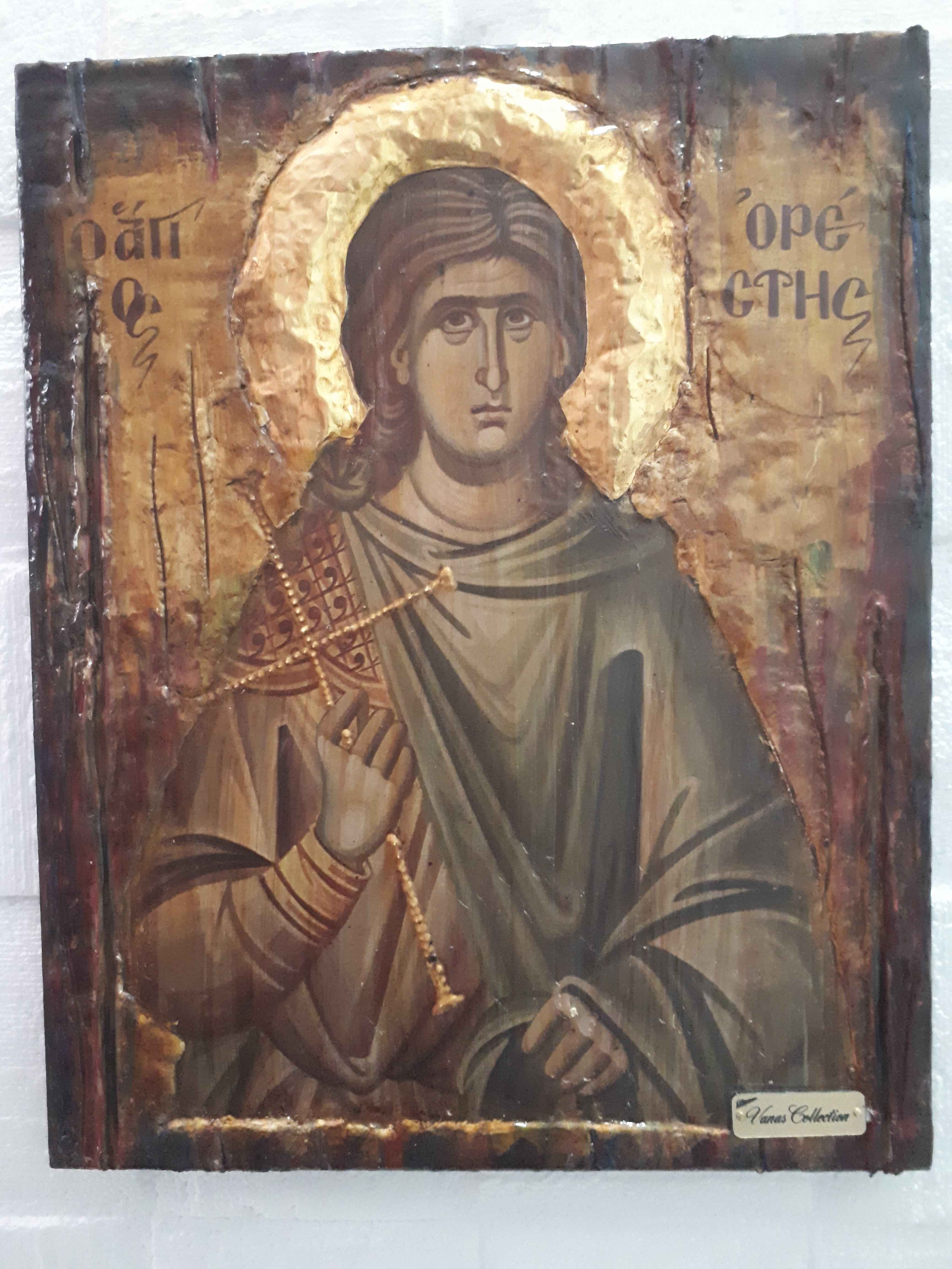 Saint St. Orestes Orestis on Wood Icon-Greek Orthodox Byzantine Icons
