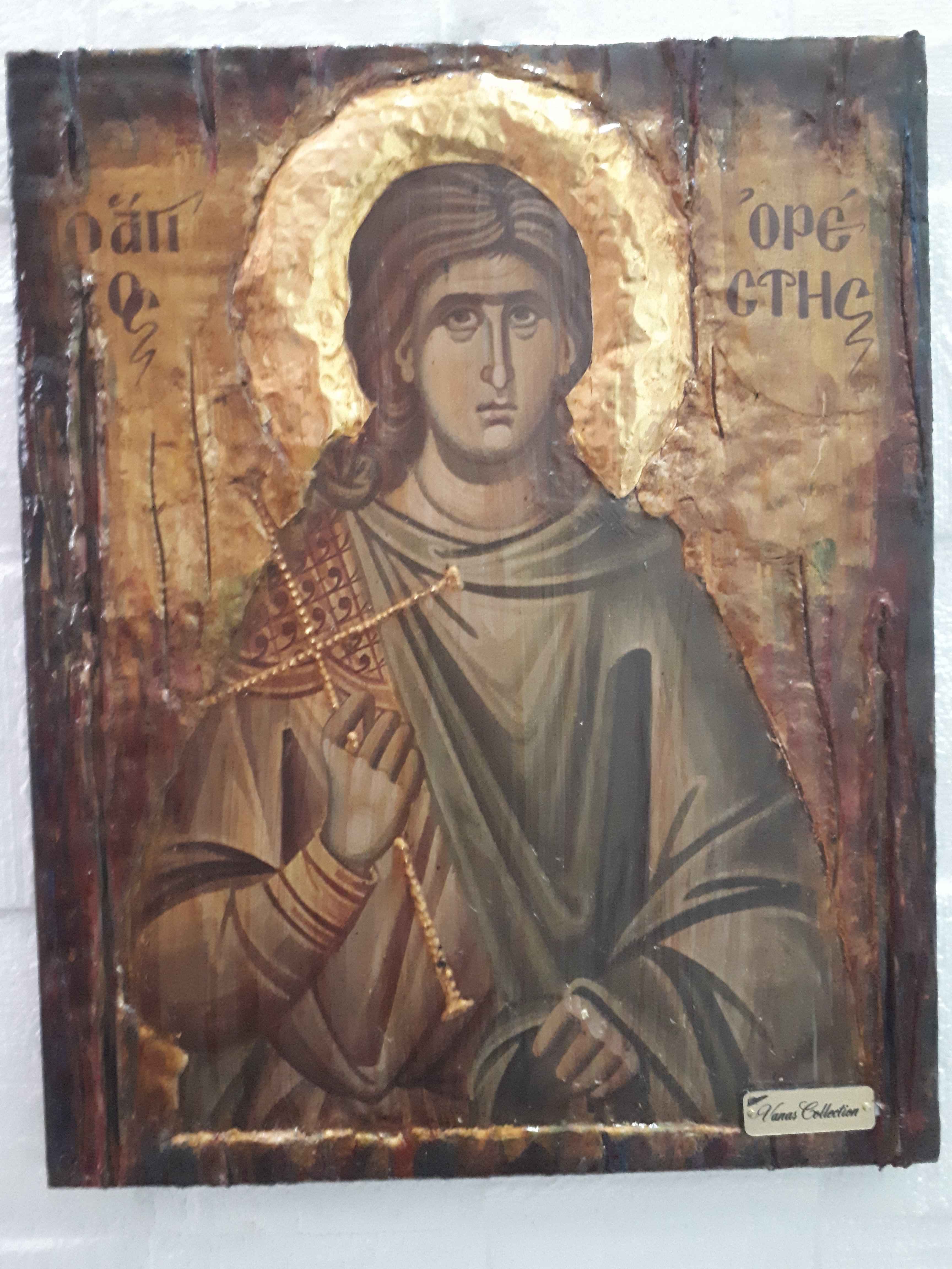 Saint St. Orestes Orestis on Wood Icon-Greek Orthodox Byzantine Icons