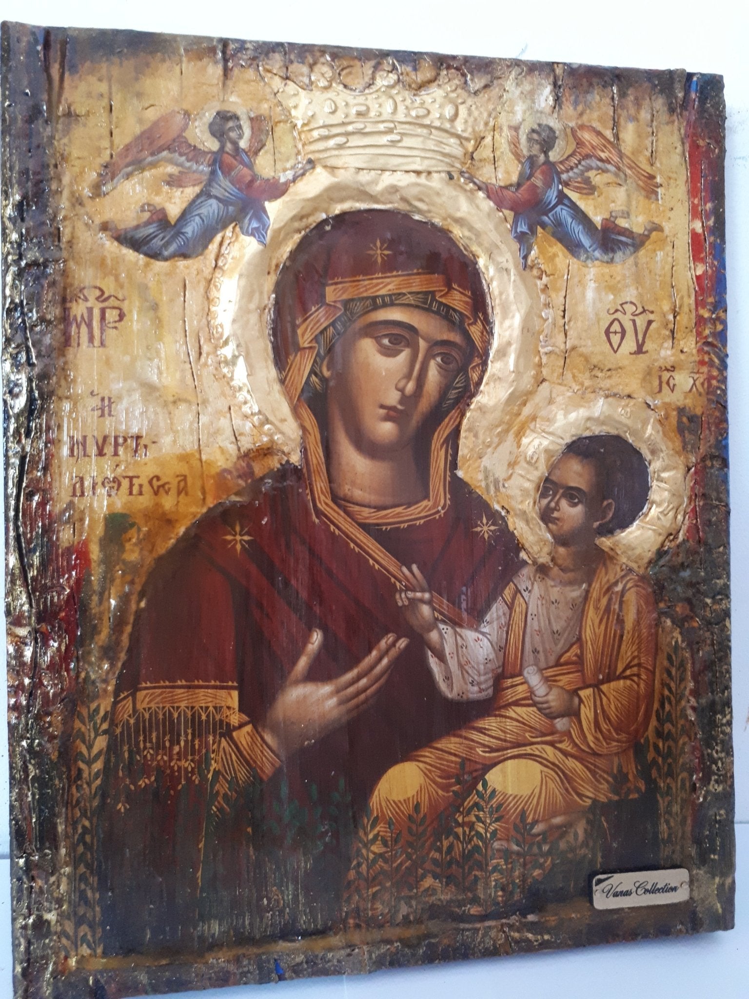Holy Virgin Mary the Myrtidiotissa- Panagia Myrtidiotissa Greek Byzantine Icons - Vanas Collection