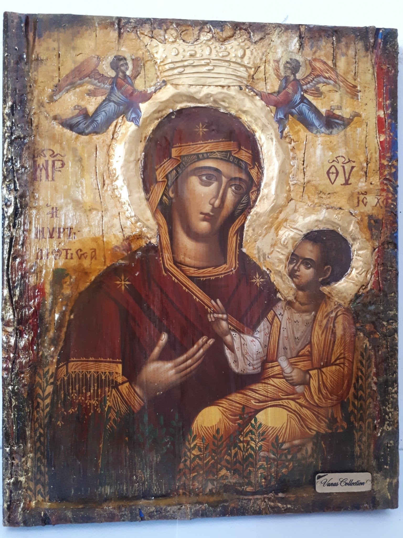 Holy Virgin Mary the Myrtidiotissa- Panagia Myrtidiotissa Greek Byzantine Icons - Vanas Collection