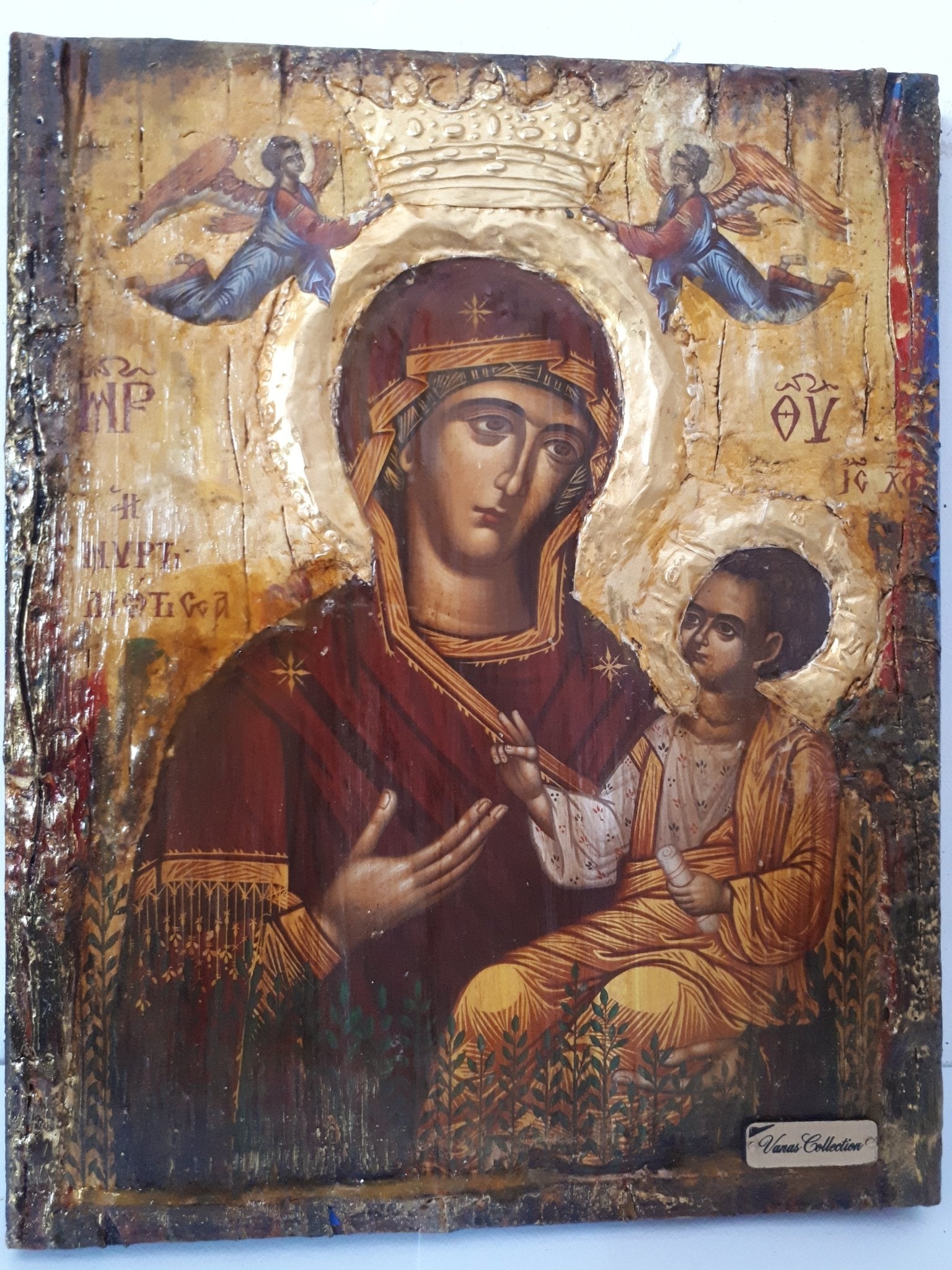 Holy Virgin Mary the Myrtidiotissa- Panagia Myrtidiotissa Greek Byzantine Icons - Vanas Collection