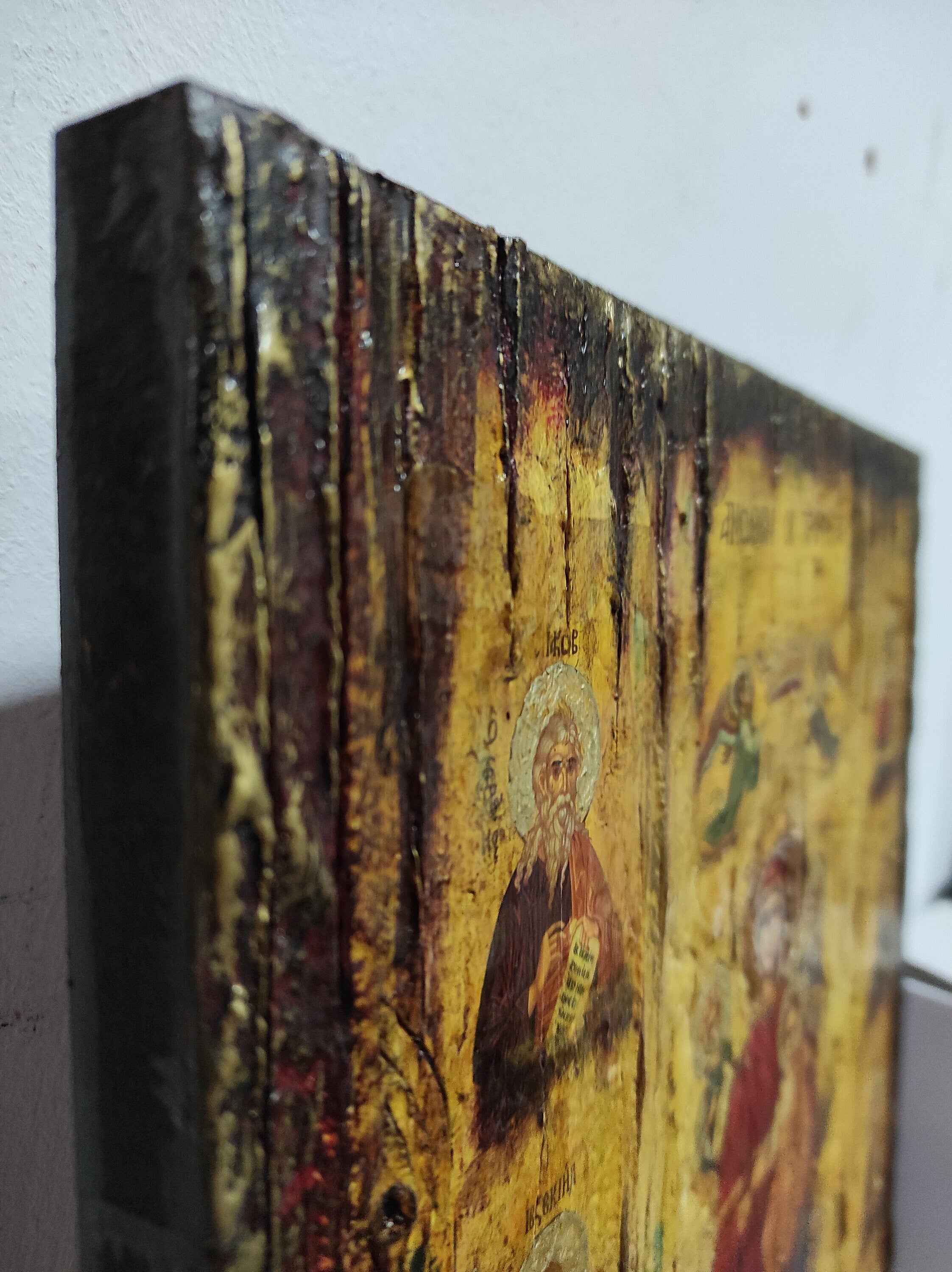 Virgin Mary and Child Enthroned, The Prophets Above - Orthodox Byzantine Greek Icons