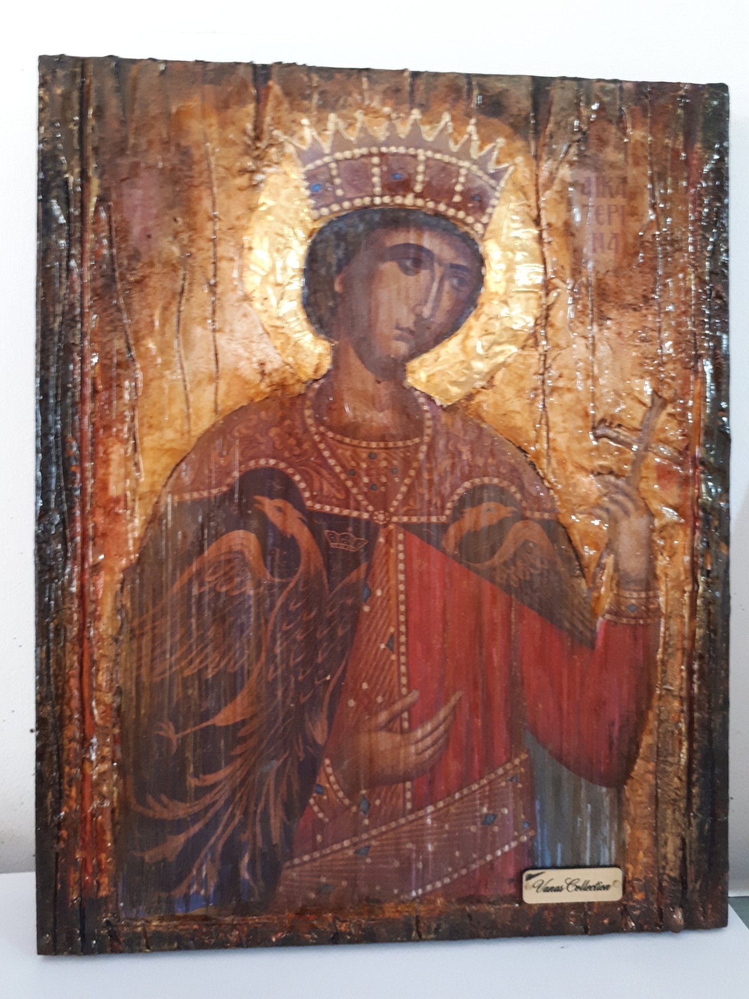 Saint St Catherine Icon - Greek Russian Orthodox Byzantine Handmade Icons - Vanas Collection