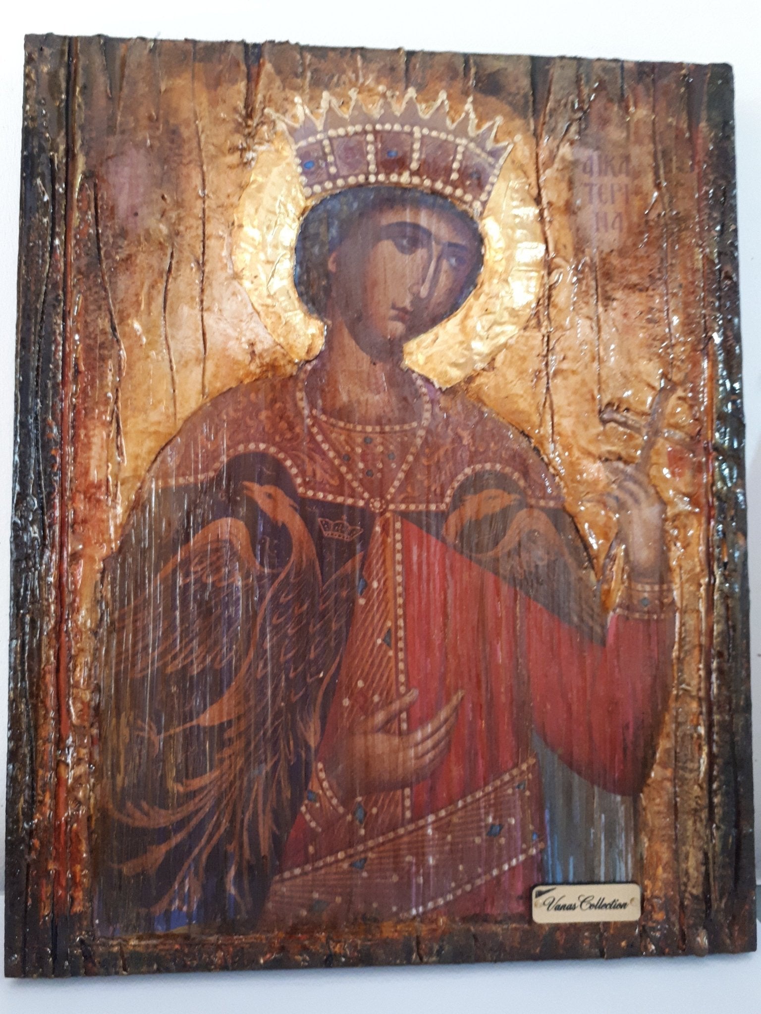 Saint St Catherine Icon - Greek Russian Orthodox Byzantine Handmade Icons - Vanas Collection
