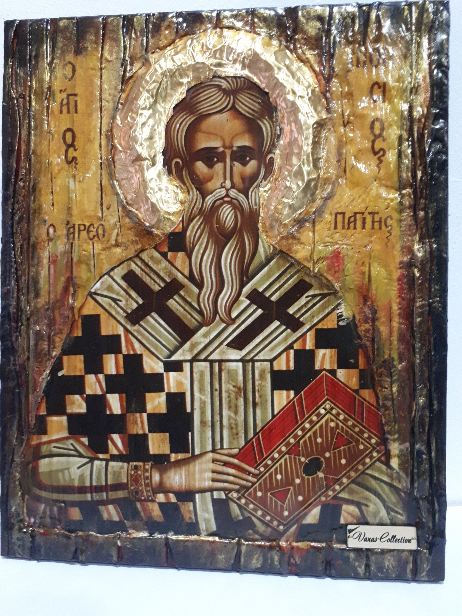 Saint St. Dionysius Dionysios the Areopagite Icon-Greek Orthodox Russian Byzantine Icons - Vanas Collection