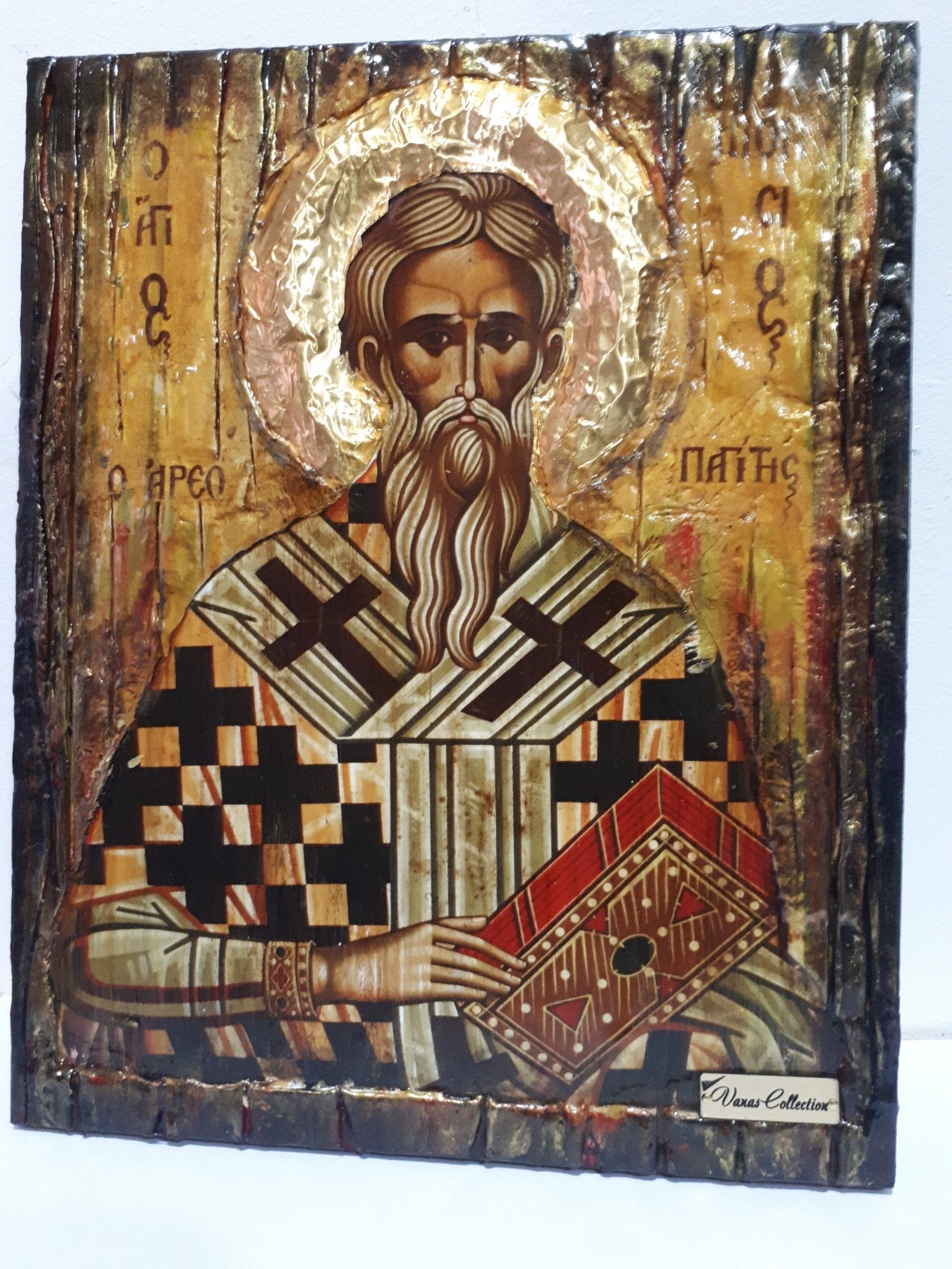 Saint St. Dionysius Dionysios the Areopagite Icon-Greek Orthodox Russian Byzantine Icons - Vanas Collection