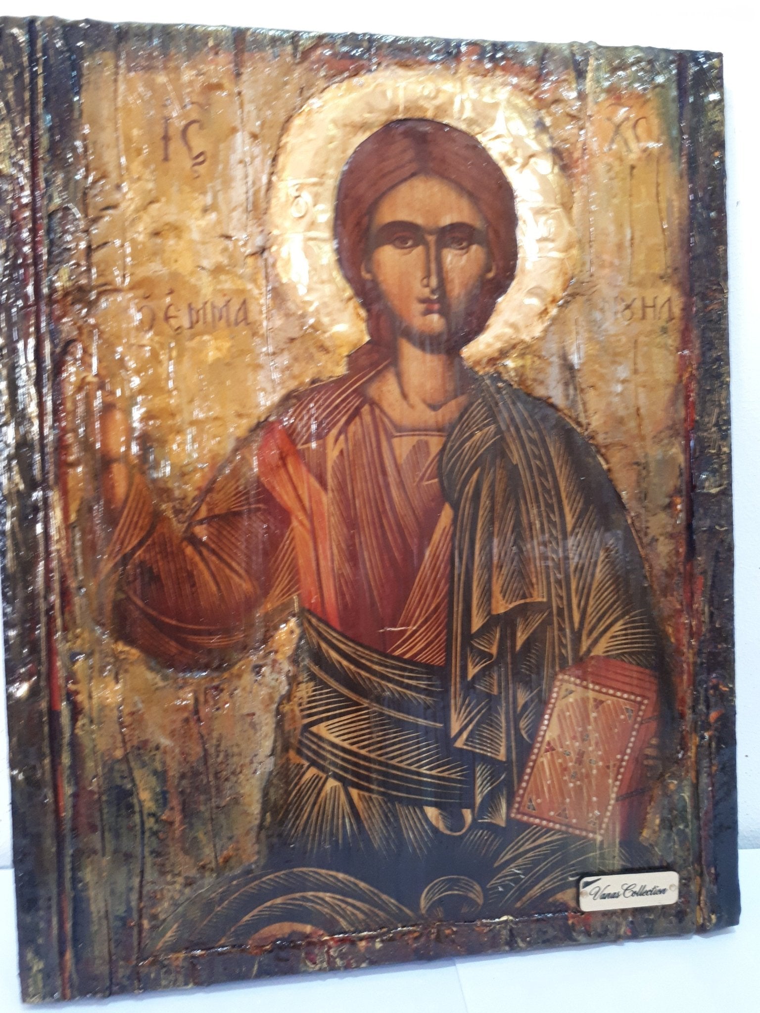 Saint St. Emmanuel Icon- Greek Orthodox Byzantine Antique Style Icons - Vanas Collection