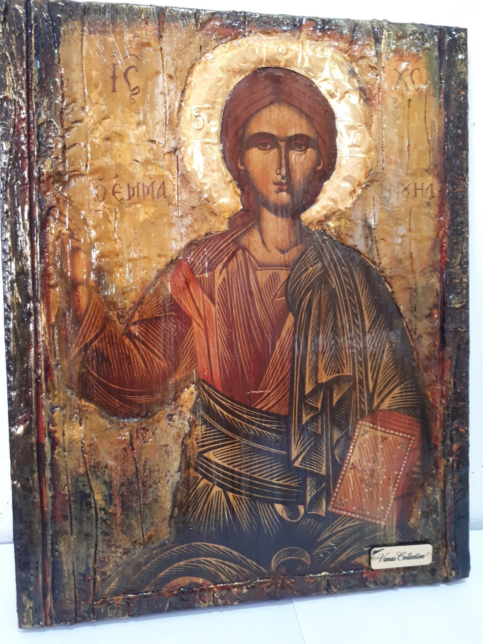 Saint St. Emmanuel Icon- Greek Orthodox Byzantine Antique Style Icons - Vanas Collection