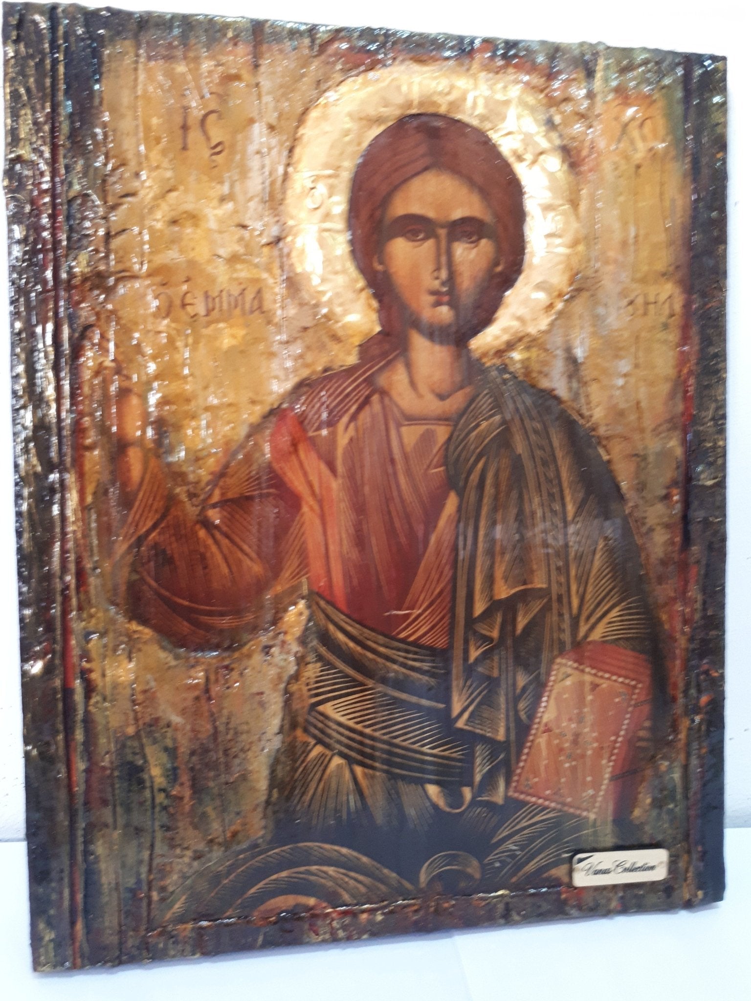 Saint St. Emmanuel Icon- Greek Orthodox Byzantine Antique Style Icons - Vanas Collection