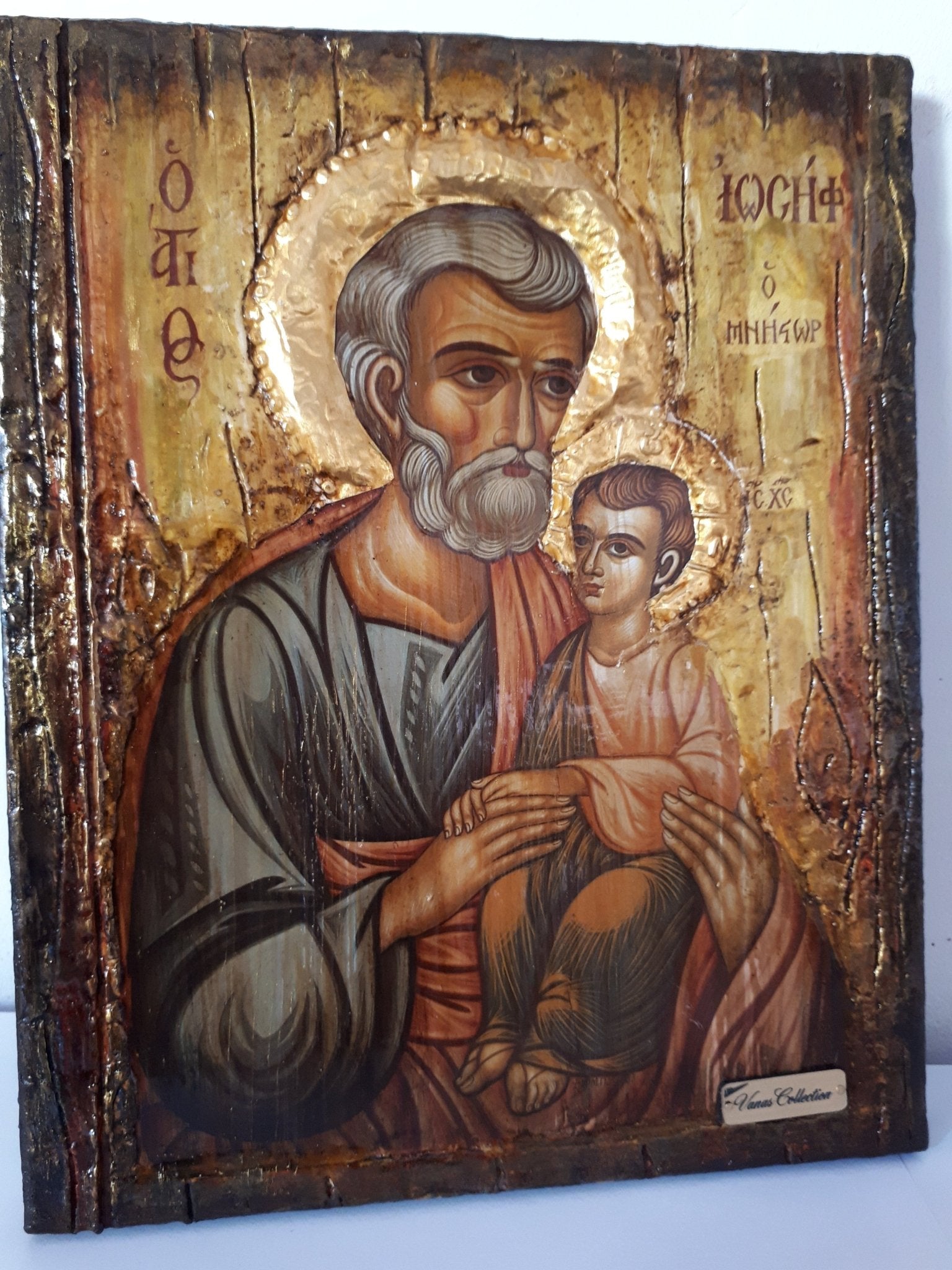 Saint St Joseph Iosif Icon-Greek Russian Byzantine Orthodox Icons - Vanas Collection
