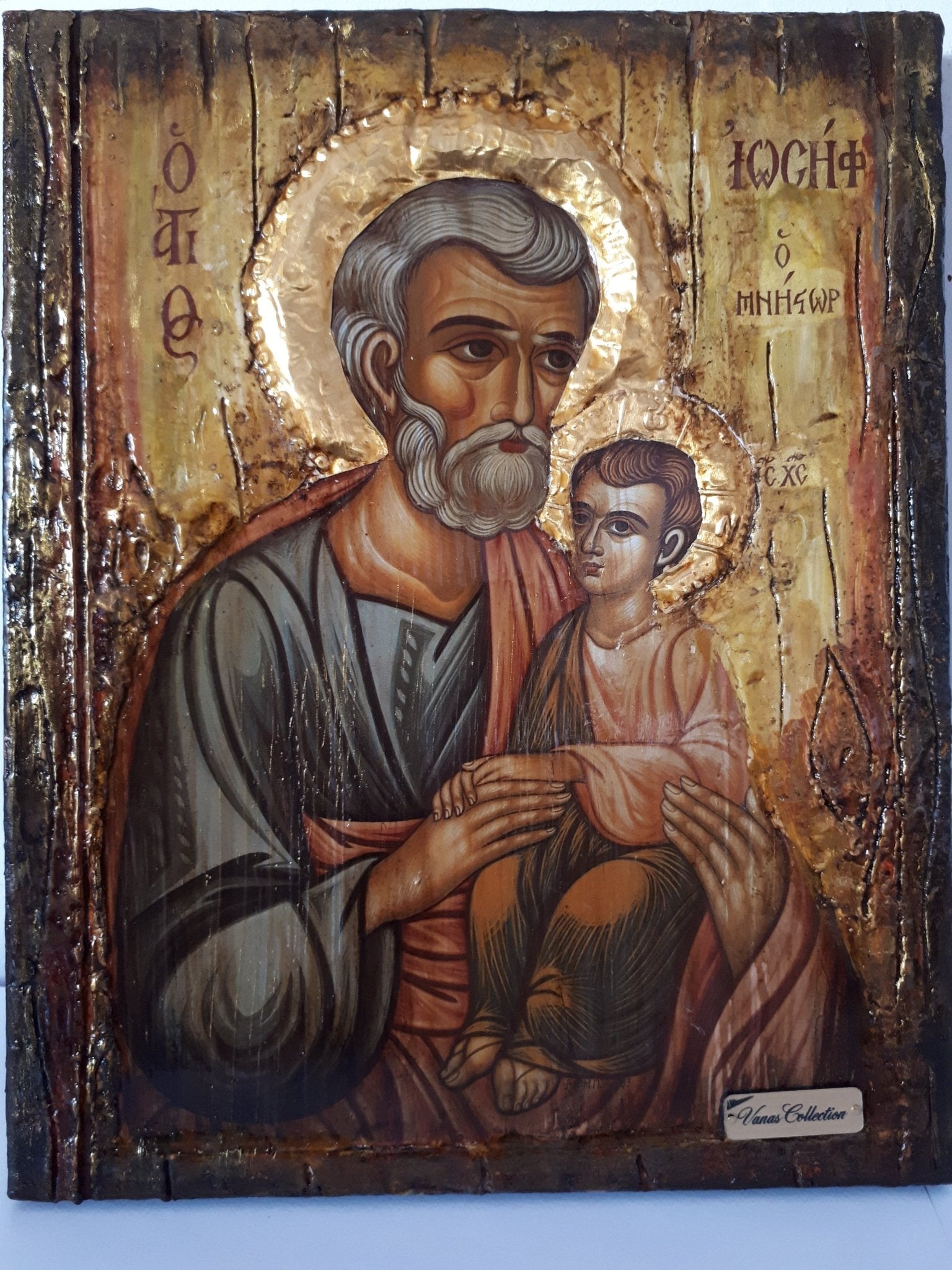 Saint St Joseph Iosif Icon-Greek Russian Byzantine Orthodox Icons - Vanas Collection