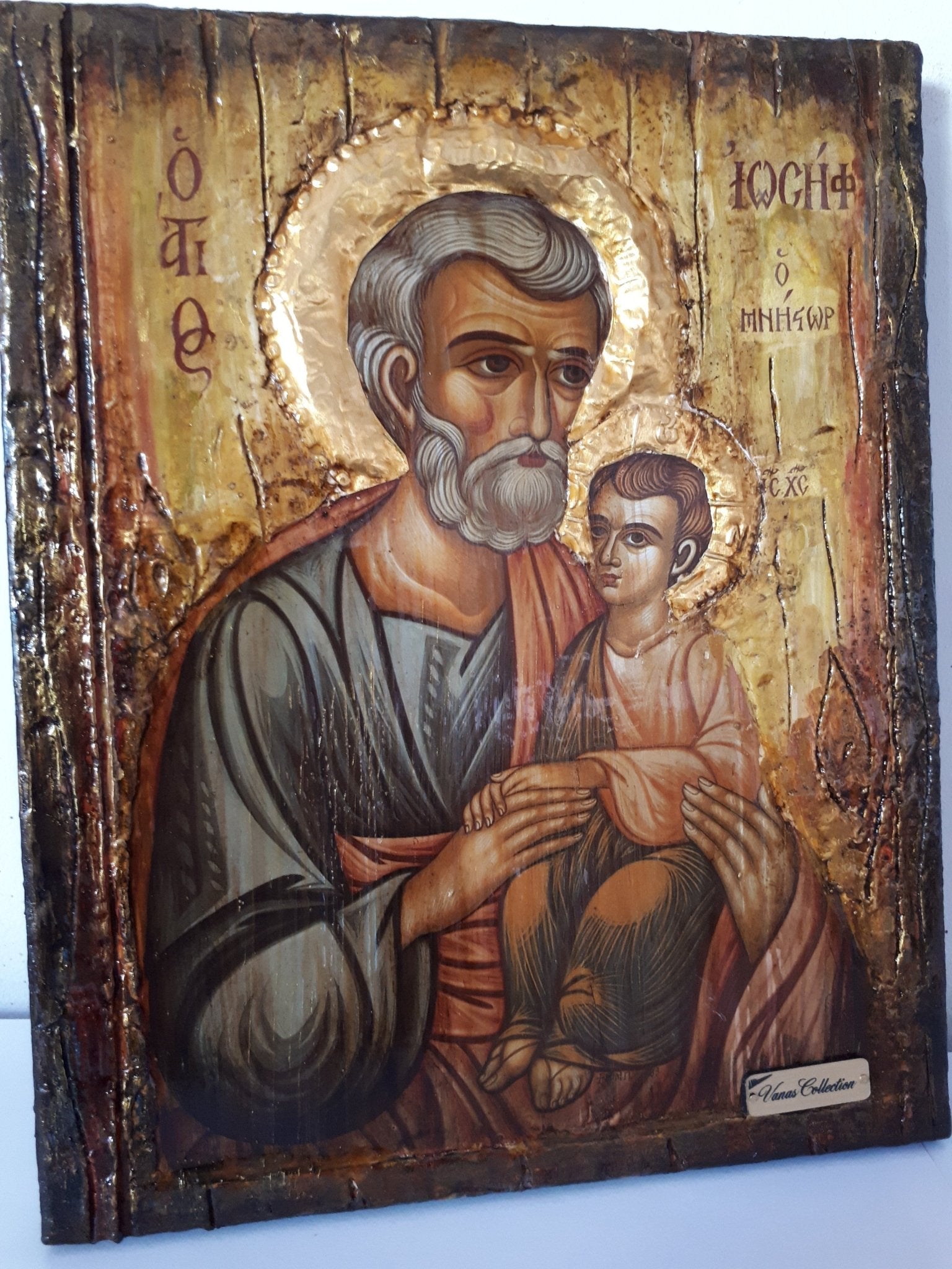 Saint St Joseph Iosif Icon-Greek Russian Byzantine Orthodox Icons - Vanas Collection