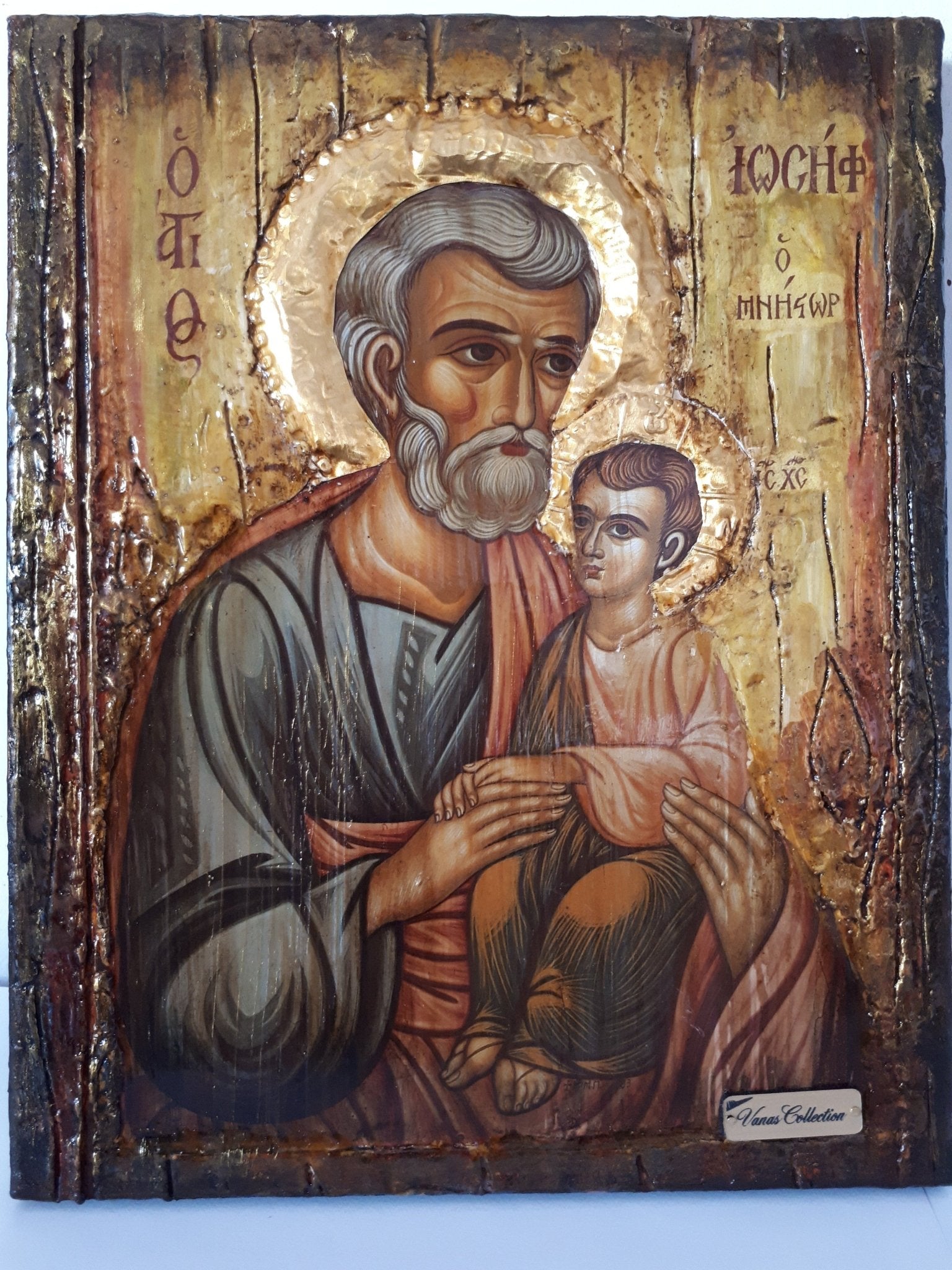 Saint St Joseph Iosif Icon-Greek Russian Byzantine Orthodox Icons - Vanas Collection