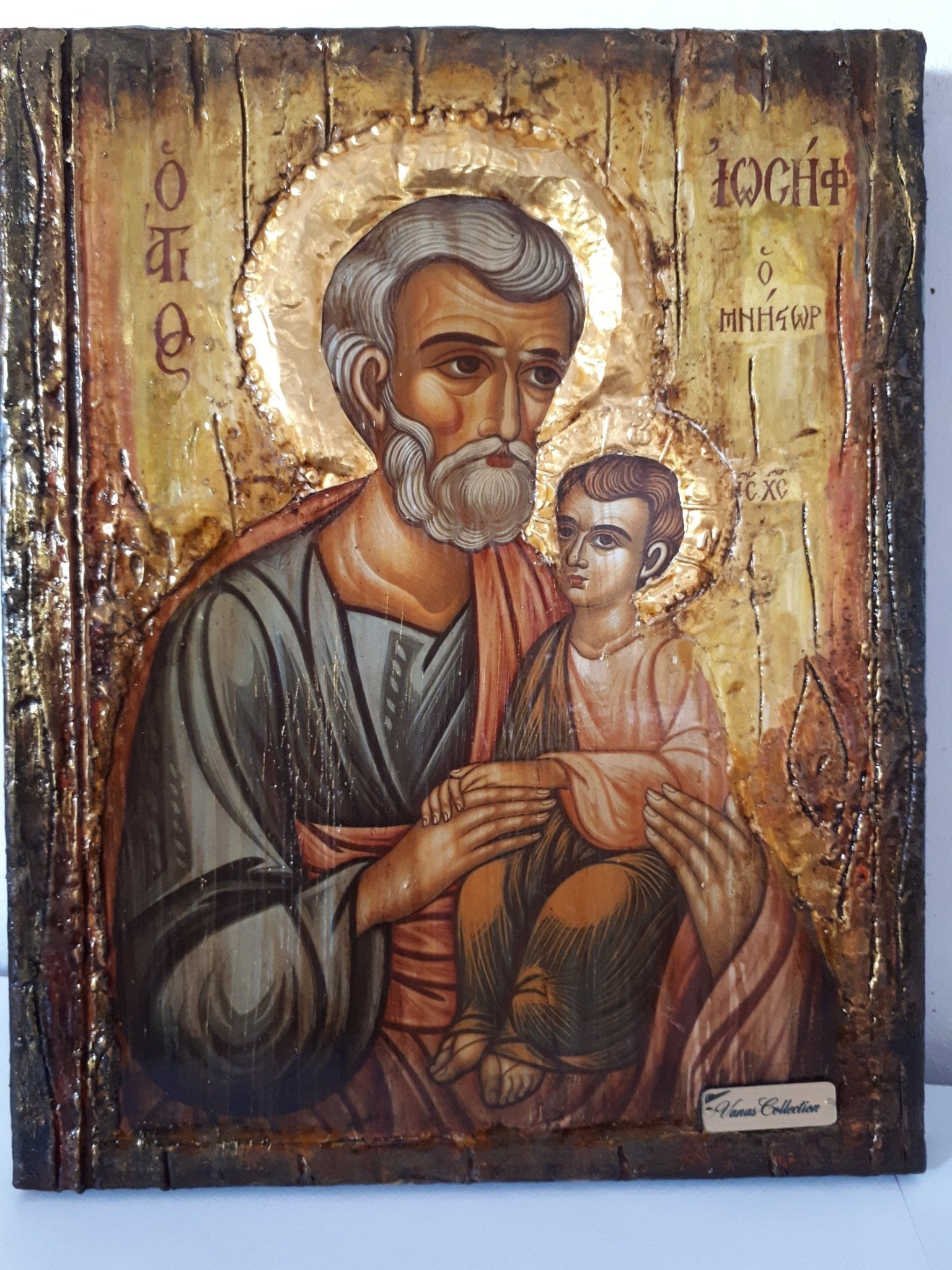 Saint St Joseph Iosif Icon-Greek Russian Byzantine Orthodox Icons - Vanas Collection