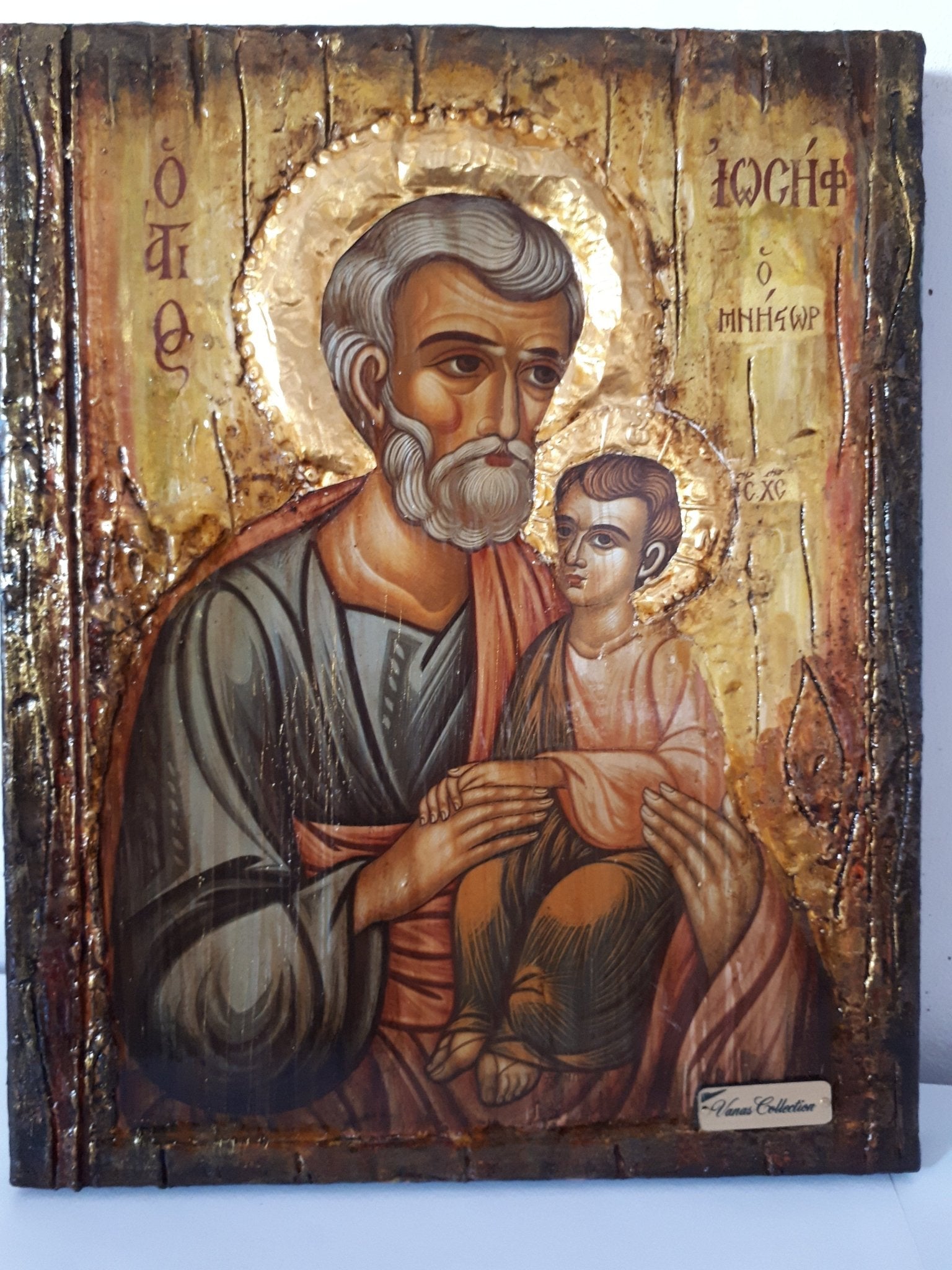Saint St Joseph Iosif Icon-Greek Russian Byzantine Orthodox Icons - Vanas Collection