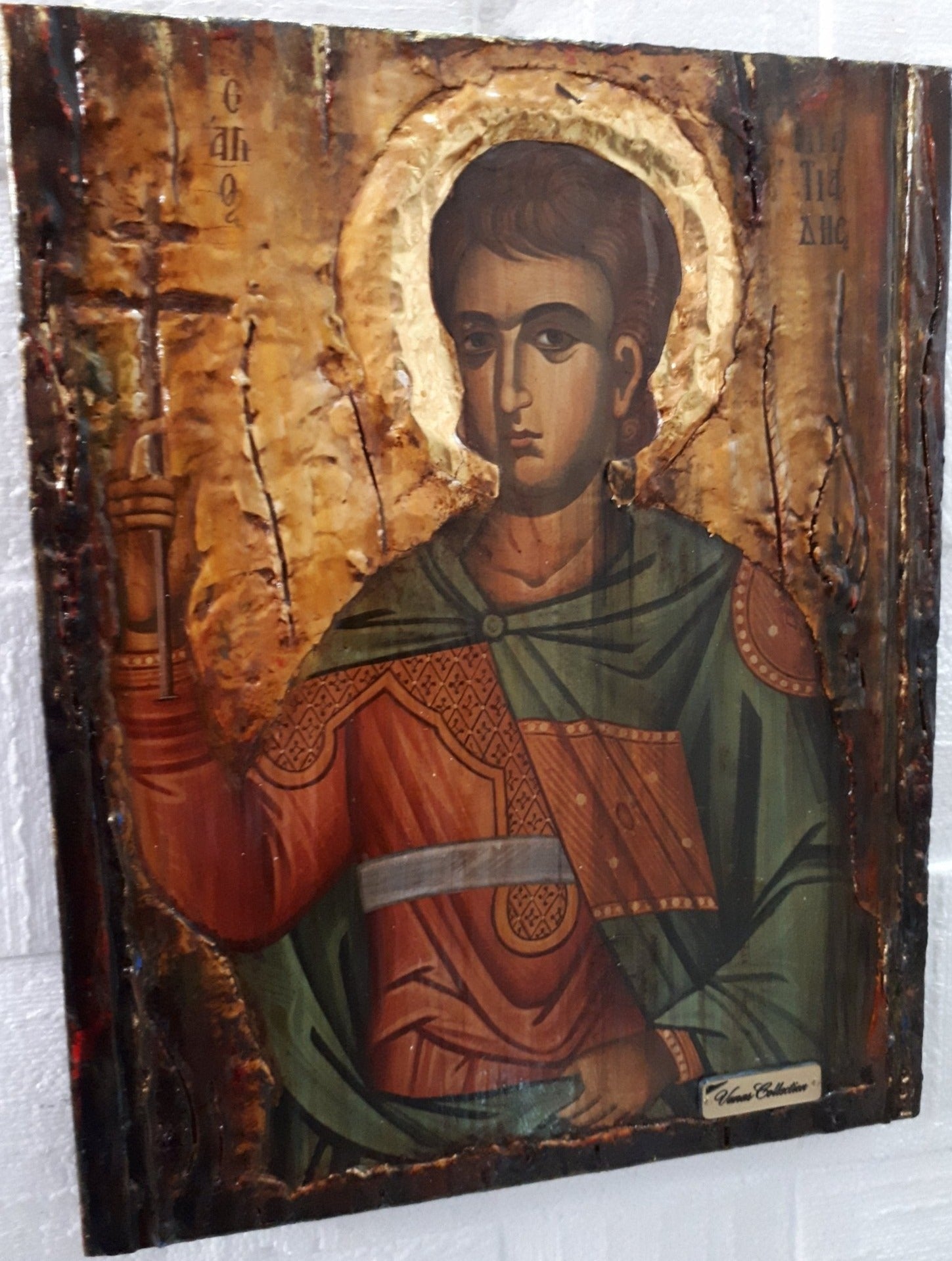 Saint St Miltiadis Icon-Greek Orthodox Byzantine Religious Handmade Gift Icons - Vanas Collection