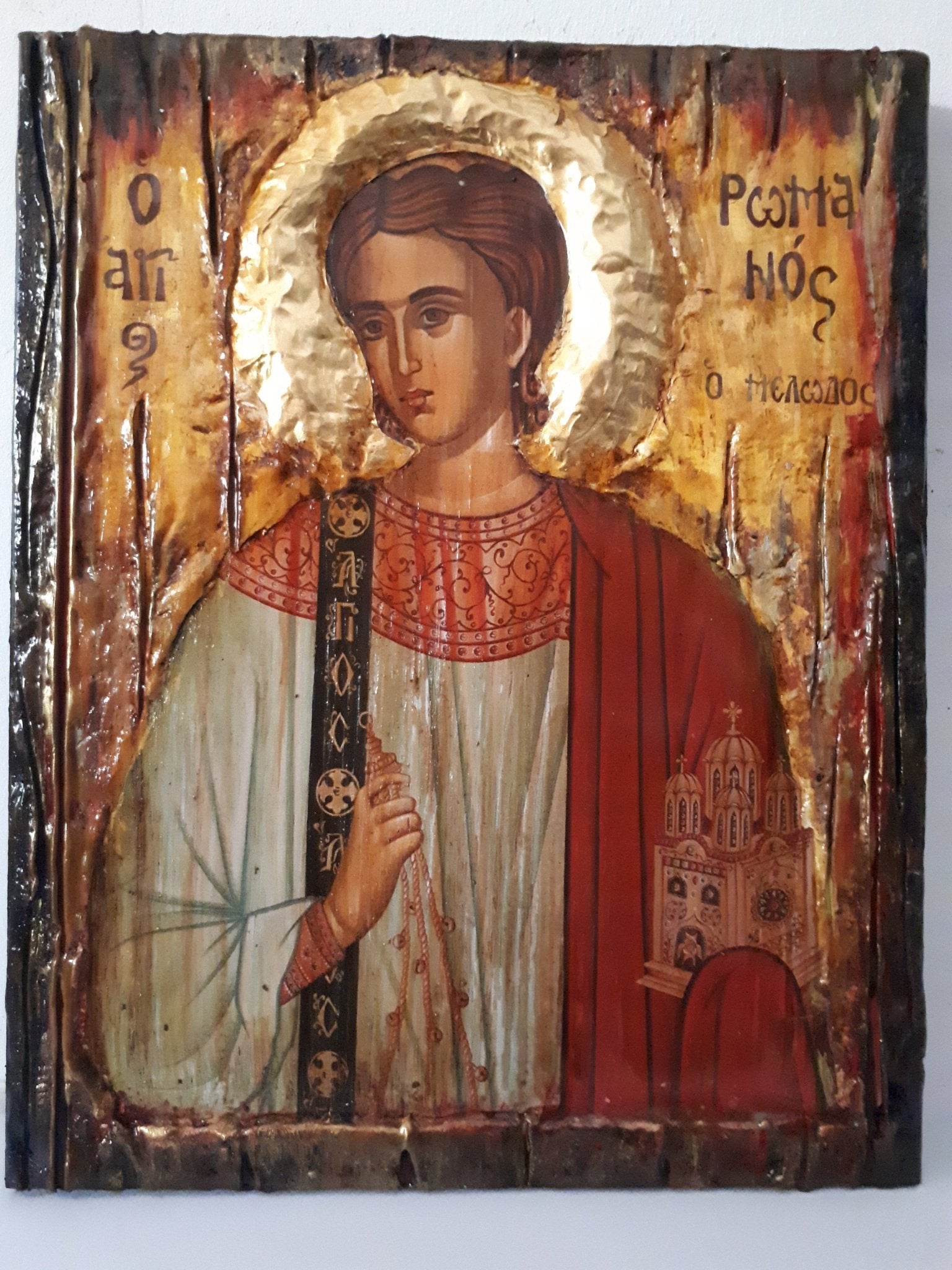 Saint St. Romanos the Melodist icon on Wood Icon-Orthodox Greek Christian Catholic Icons - Vanas Collection