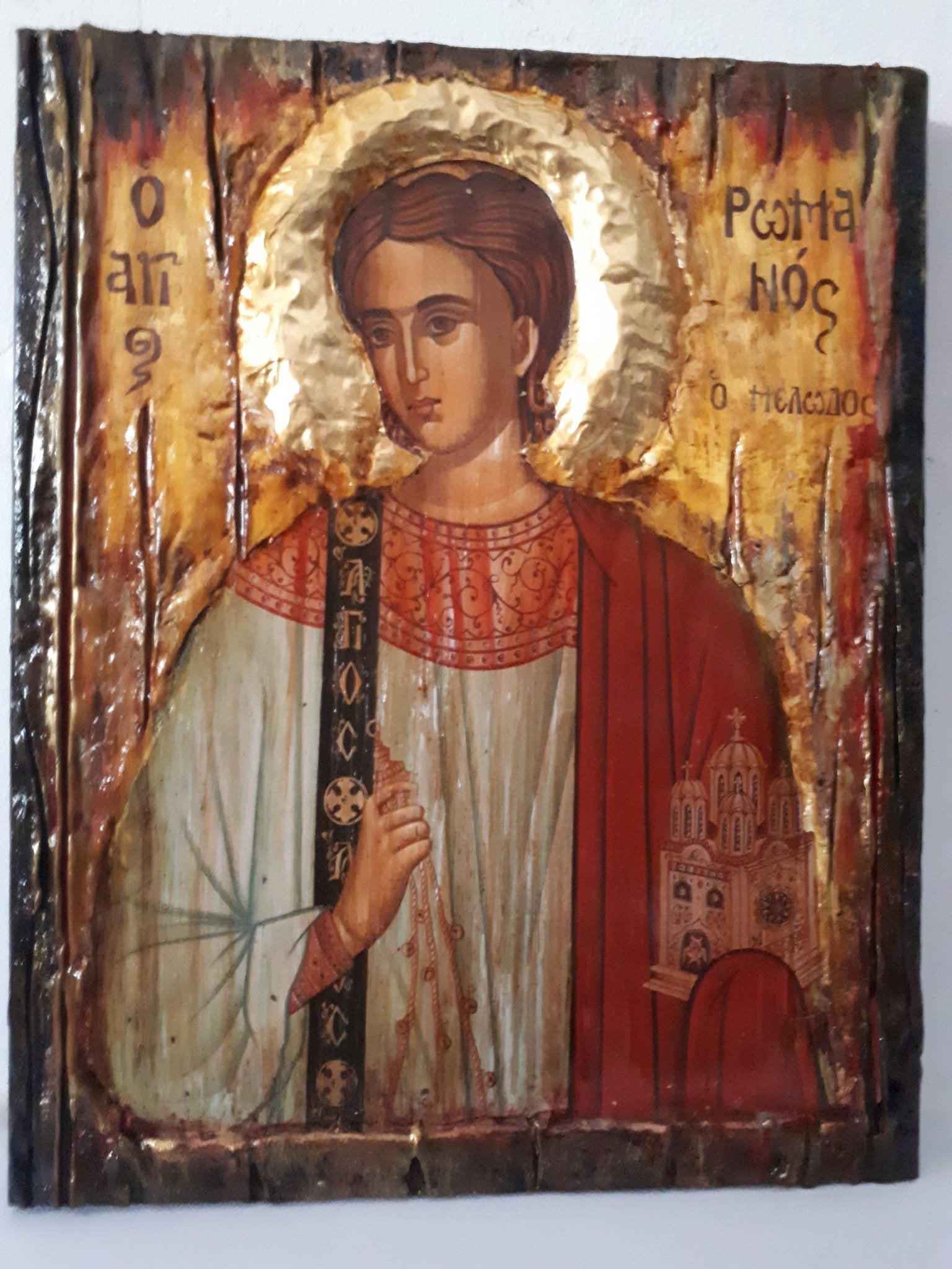 Saint St. Romanos the Melodist icon on Wood Icon-Orthodox Greek Christian Catholic Icons - Vanas Collection