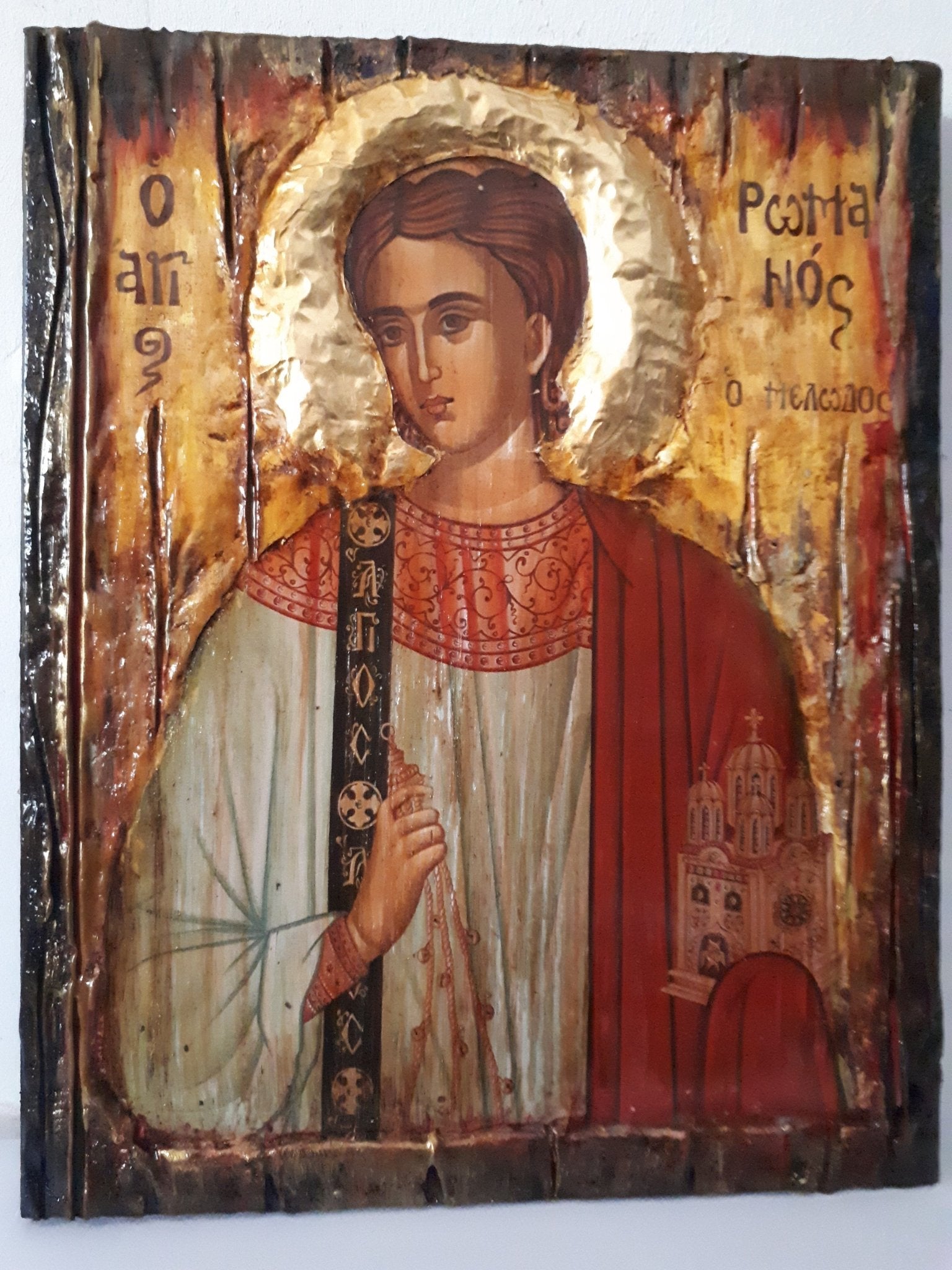 Saint St. Romanos the Melodist icon on Wood Icon-Orthodox Greek Christian Catholic Icons - Vanas Collection