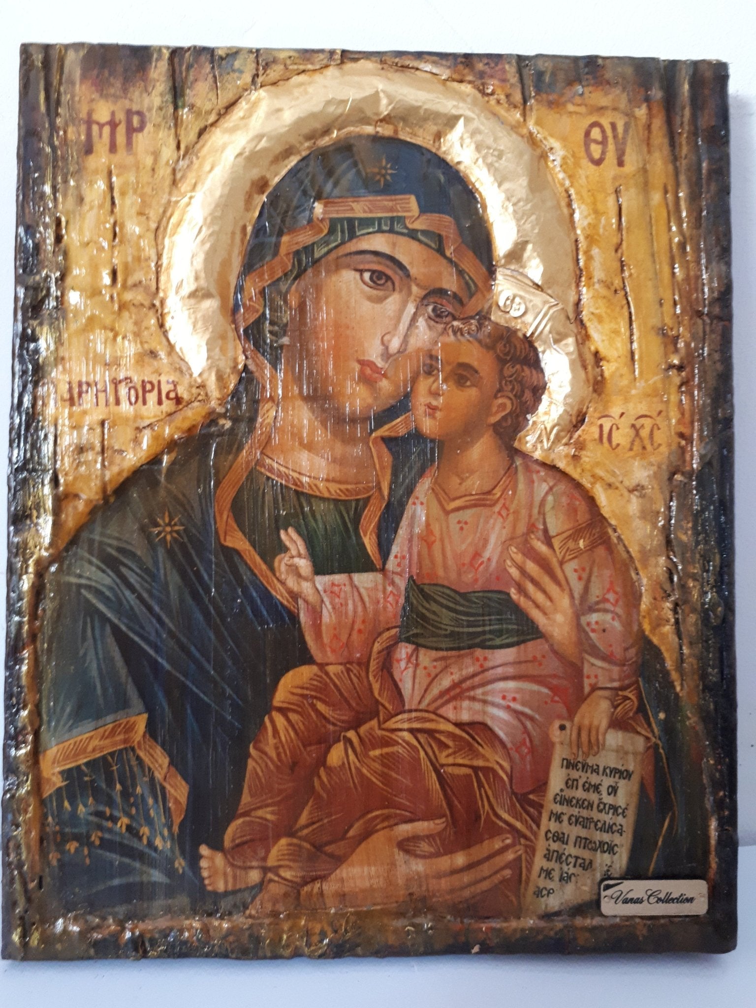 Virgin Mary Parigoria-Panagia Parigoria - Greek Orthodox Byzantine Handmade Icons - Vanas Collection