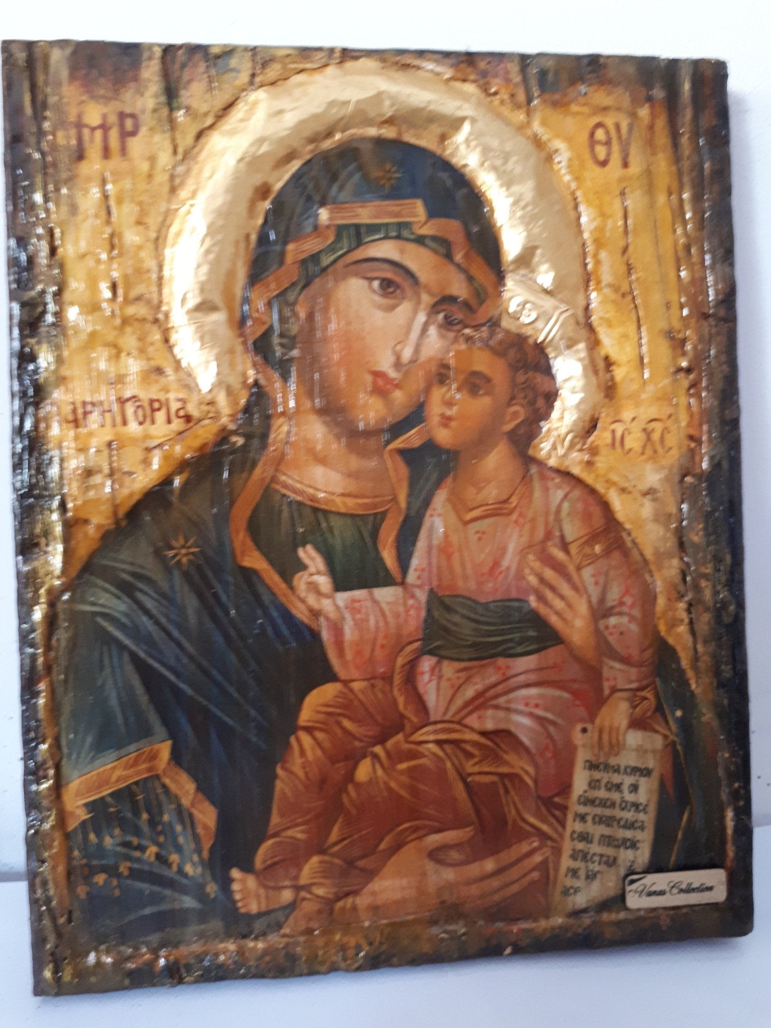 Virgin Mary Parigoria-Panagia Parigoria - Greek Orthodox Byzantine Handmade Icons - Vanas Collection