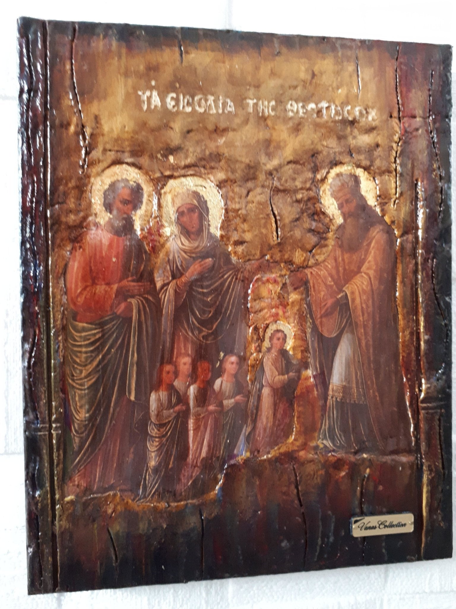 Virgin Mary The Entrance of Theotokos -Orthodox Greek Byzantine Handmade Icons - Vanas Collection