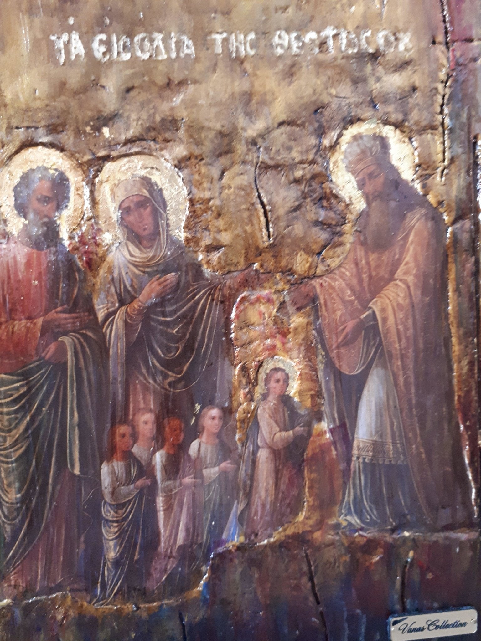 Virgin Mary The Entrance of Theotokos -Orthodox Greek Byzantine Handmade Icons - Vanas Collection