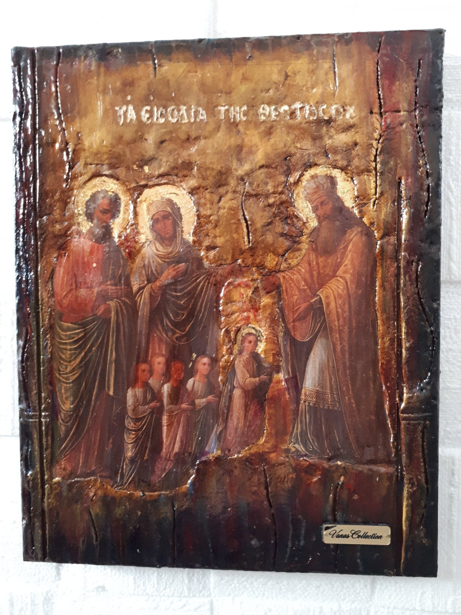 Virgin Mary The Entrance of Theotokos -Orthodox Greek Byzantine Handmade Icons - Vanas Collection