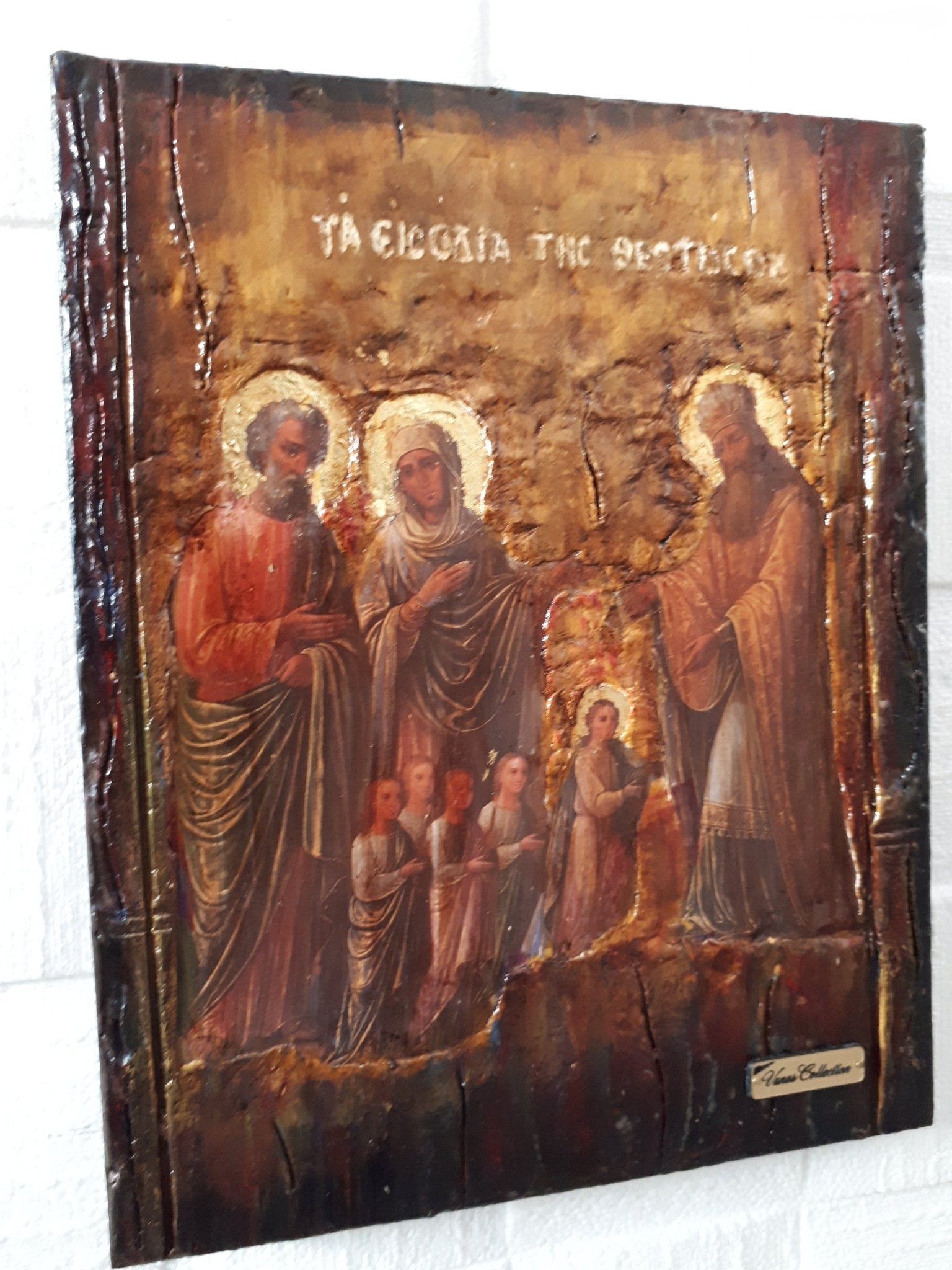 Virgin Mary The Entrance of Theotokos -Orthodox Greek Byzantine Handmade Icons - Vanas Collection