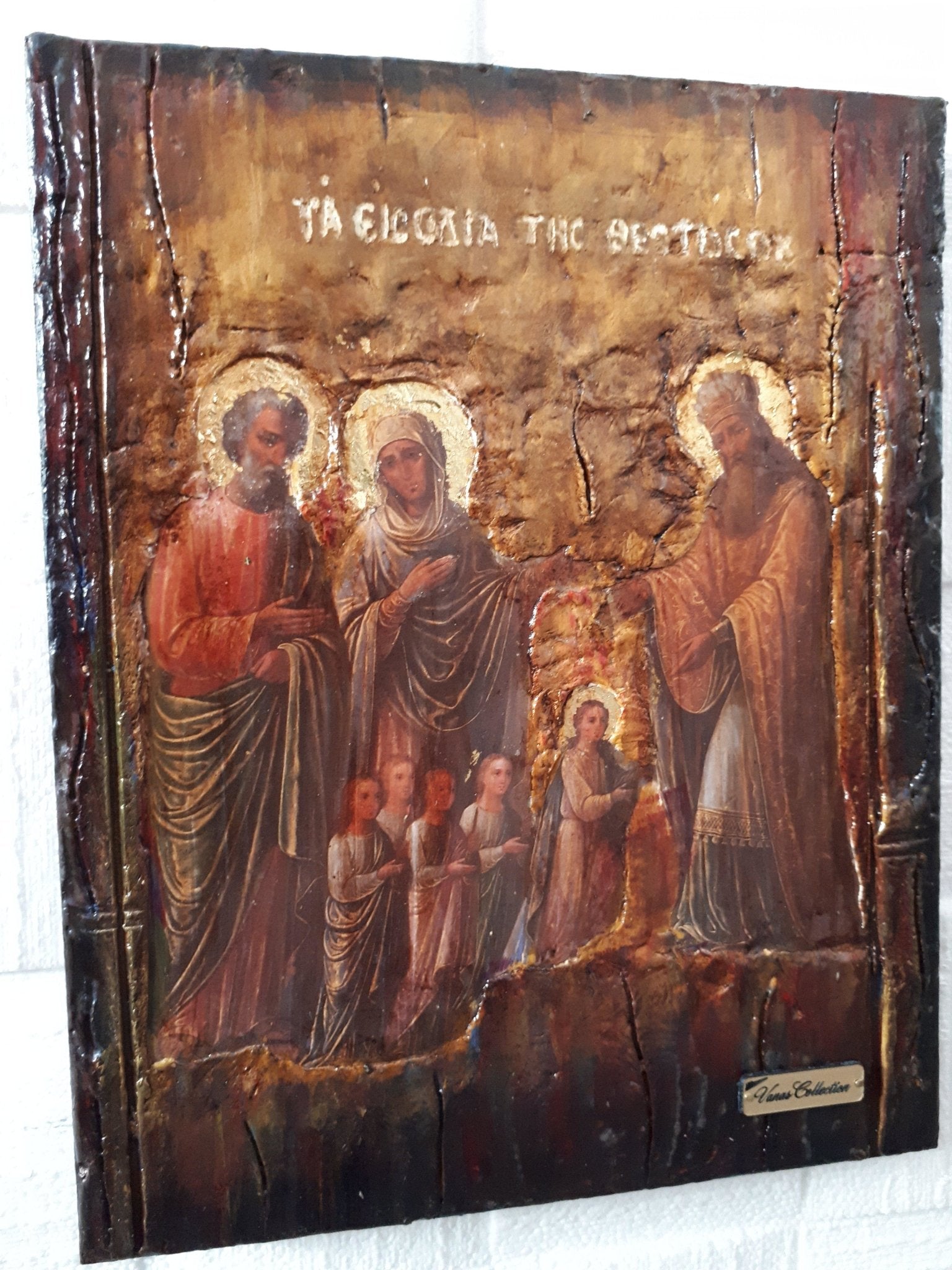 Virgin Mary The Entrance of Theotokos -Orthodox Greek Byzantine Handmade Icons - Vanas Collection