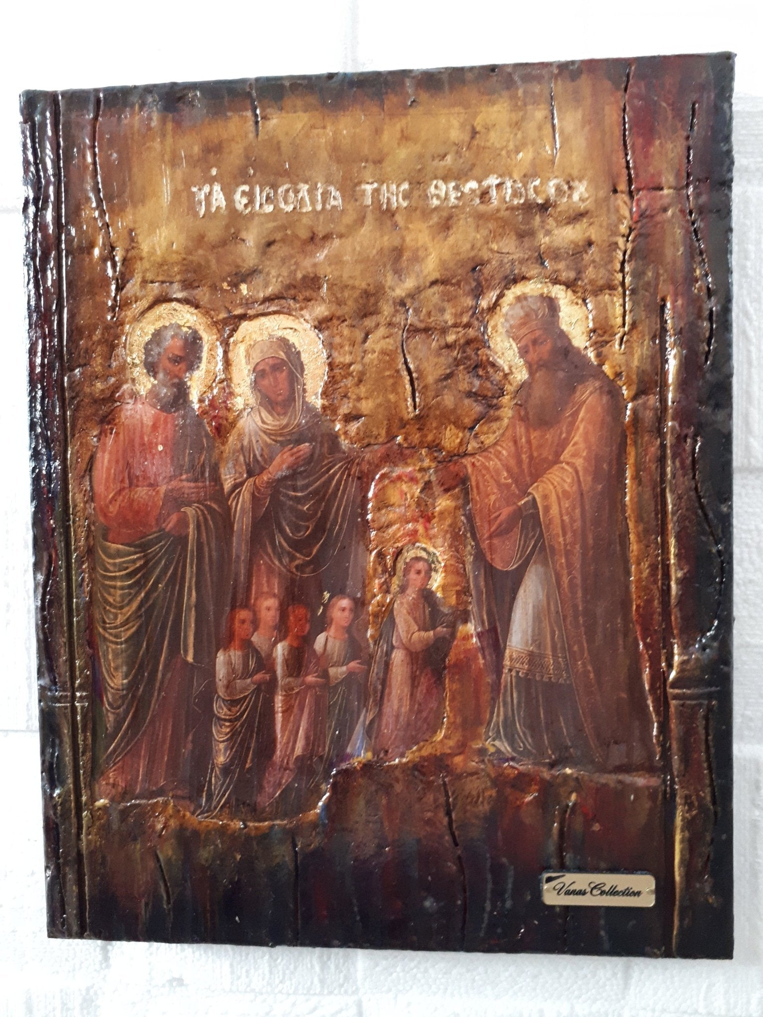 Virgin Mary The Entrance of Theotokos -Orthodox Greek Byzantine Handmade Icons - Vanas Collection