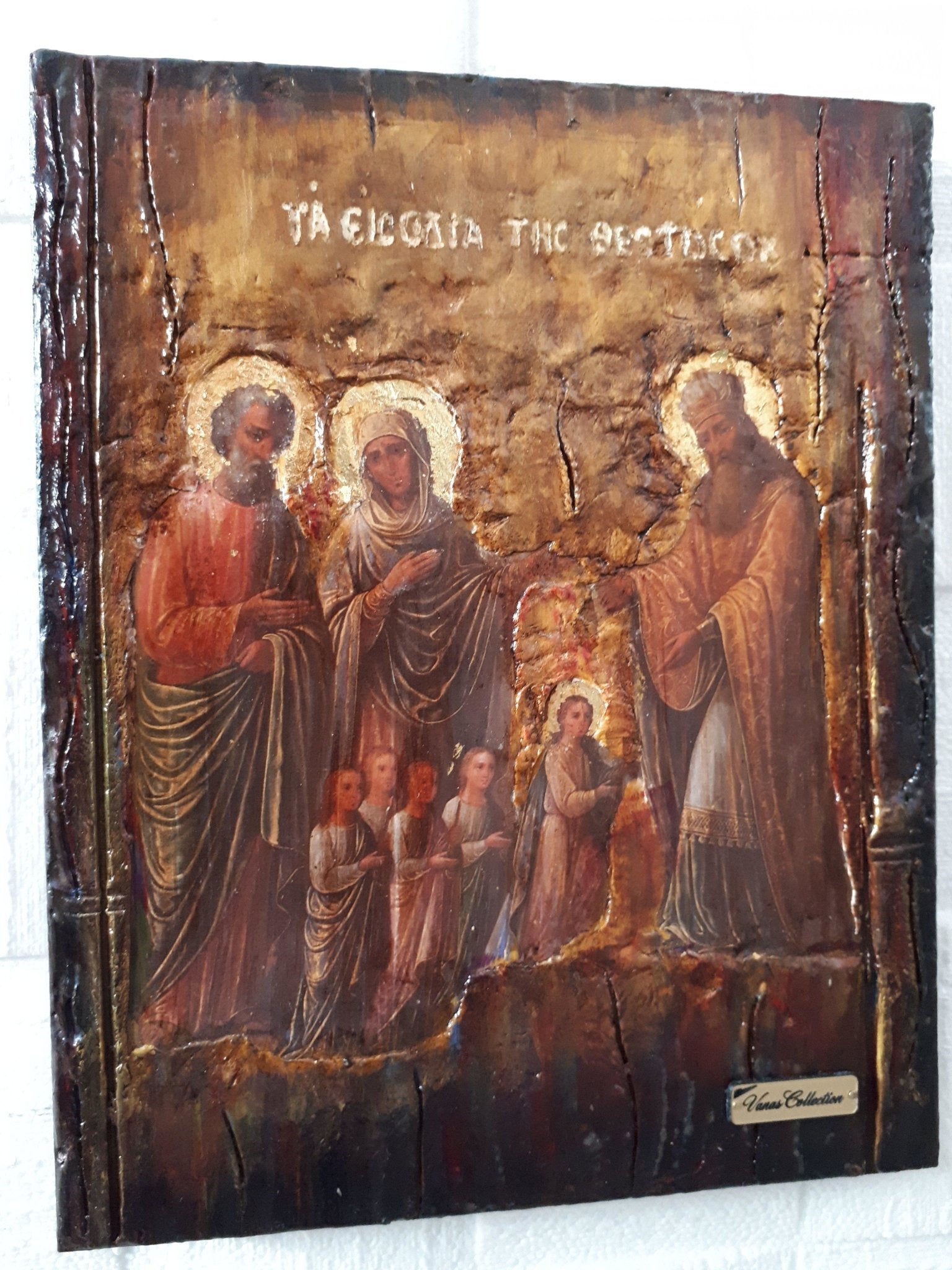 Virgin Mary The Entrance of Theotokos -Orthodox Greek Byzantine Handmade Icons - Vanas Collection