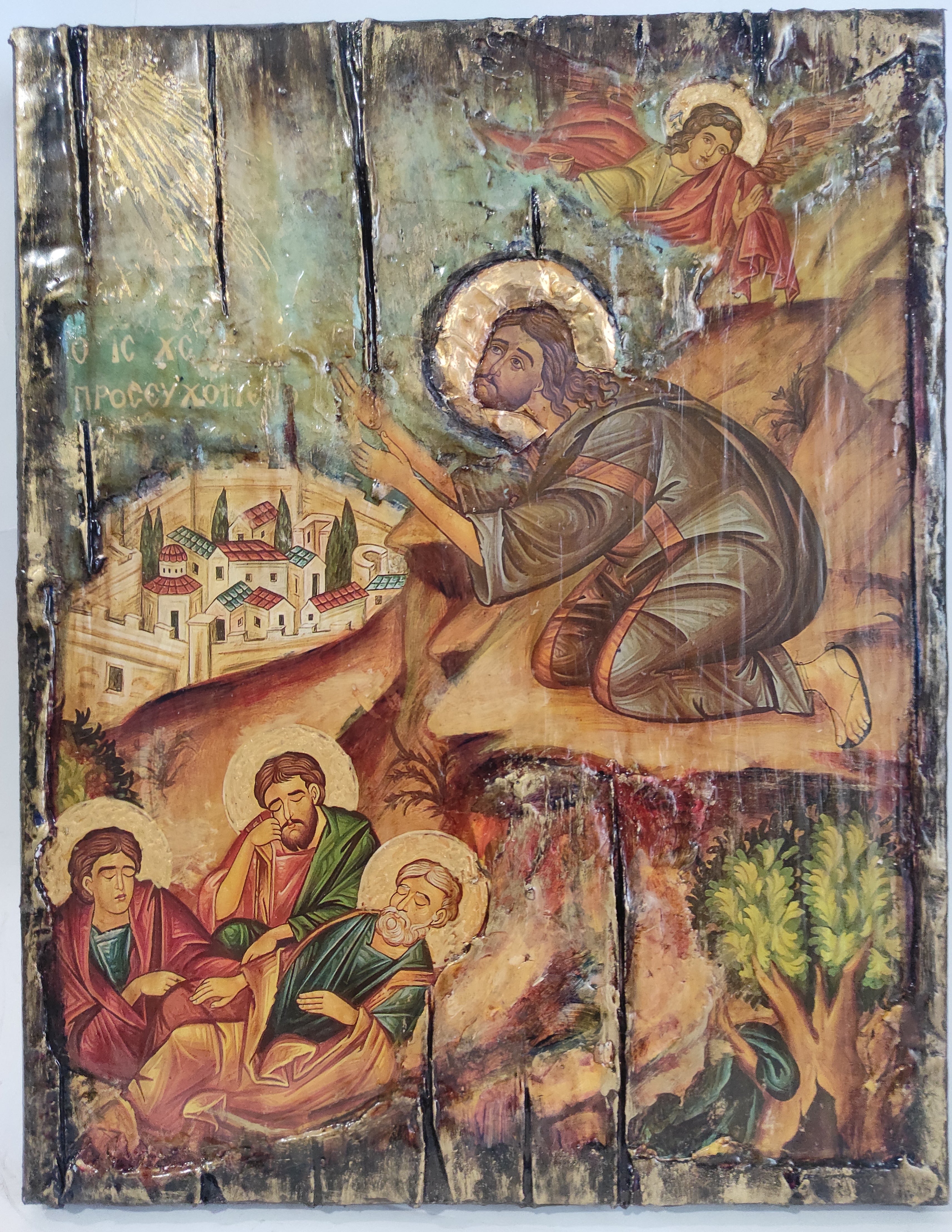 Jesus Christ Prayer in Gethsemane Icon -Greek Handmade Icons by Artists in Vanascollection