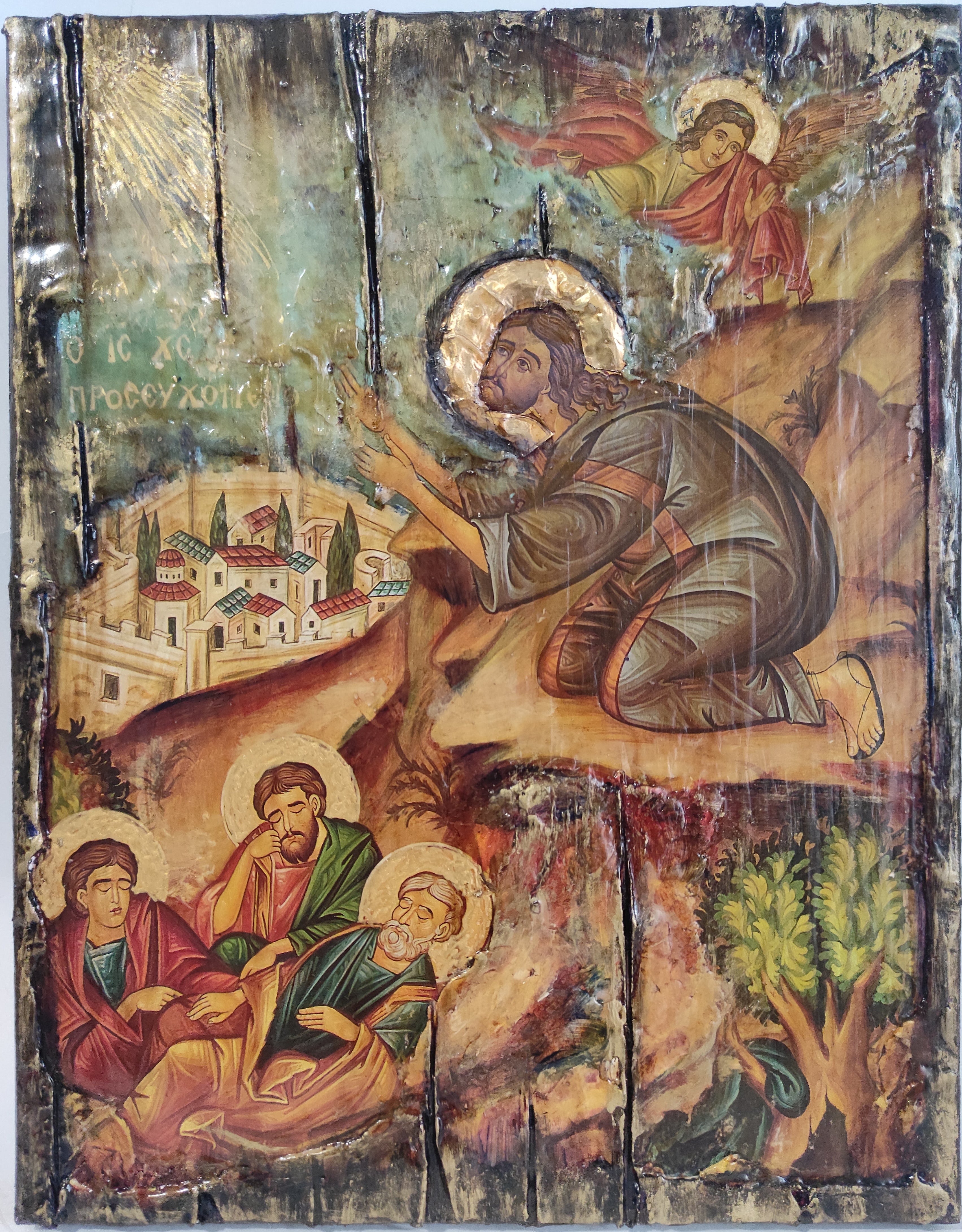 Jesus Christ Prayer in Gethsemane Icon -Greek Handmade Icons by Artists in Vanascollection