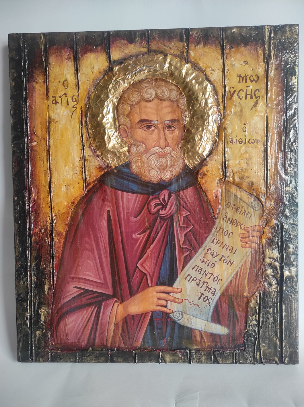 Saint Moses the Ethiopian Icon Greek Byzantine Orthodox Christian Handmade Icons