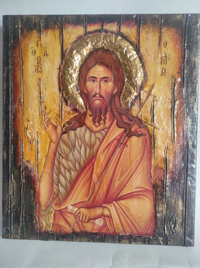 Saint St. Ioannis John Prodromos Icon - Christianity Orthodox Byzantine Greek Icons