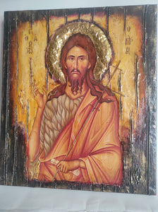 Saint St. Ioannis John Prodromos Icon - Christianity Orthodox Byzantine Greek Icons