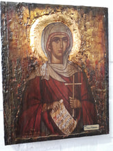 Load image into Gallery viewer, Saint Athena Osiomartyr Icon-Rare Byzantine Greek Orthodox Antique Style Icons - Vanas Collection