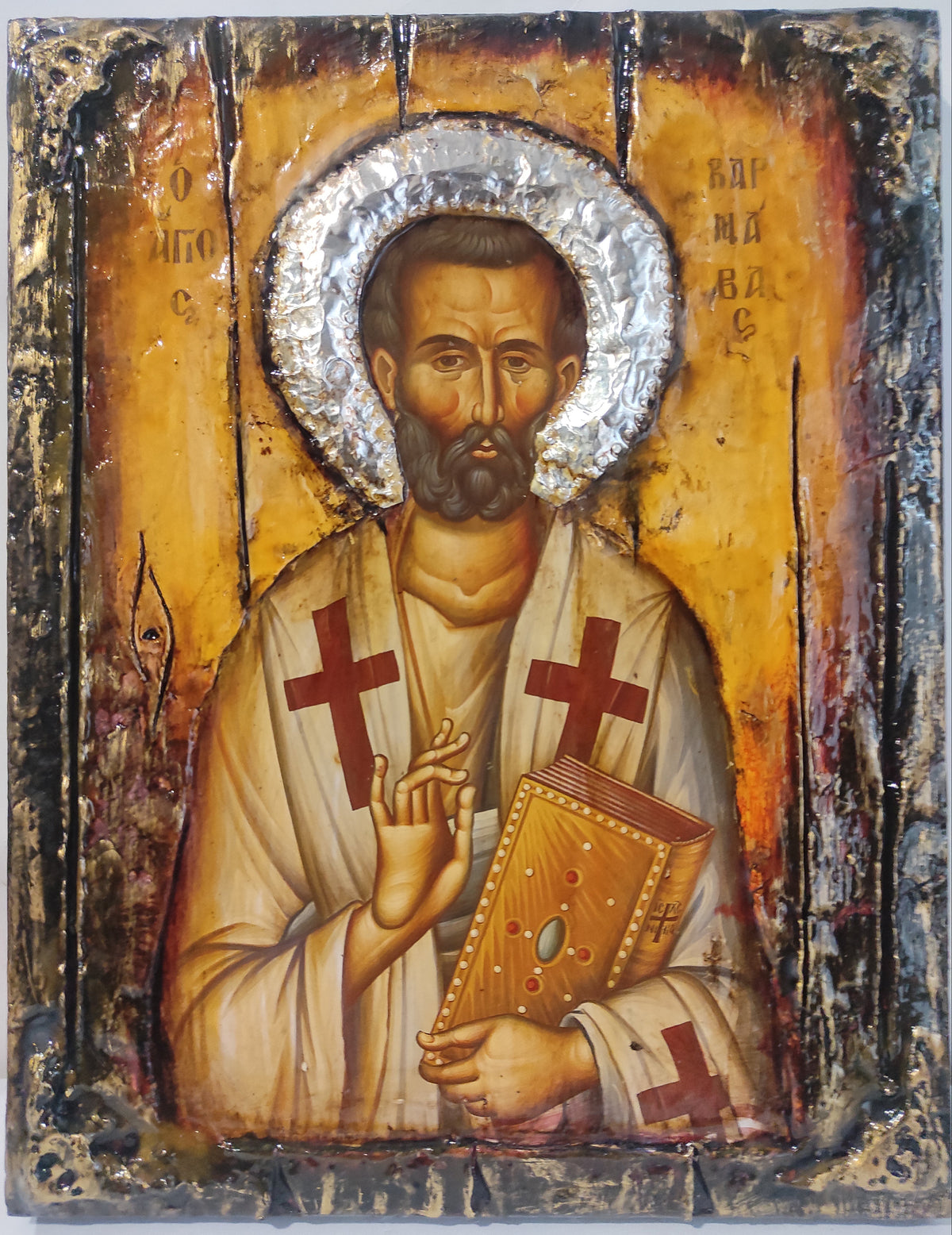 Saint St Barnavas Varnavas Barnabas the Apostle-Handmade Orthodox Christian Icon